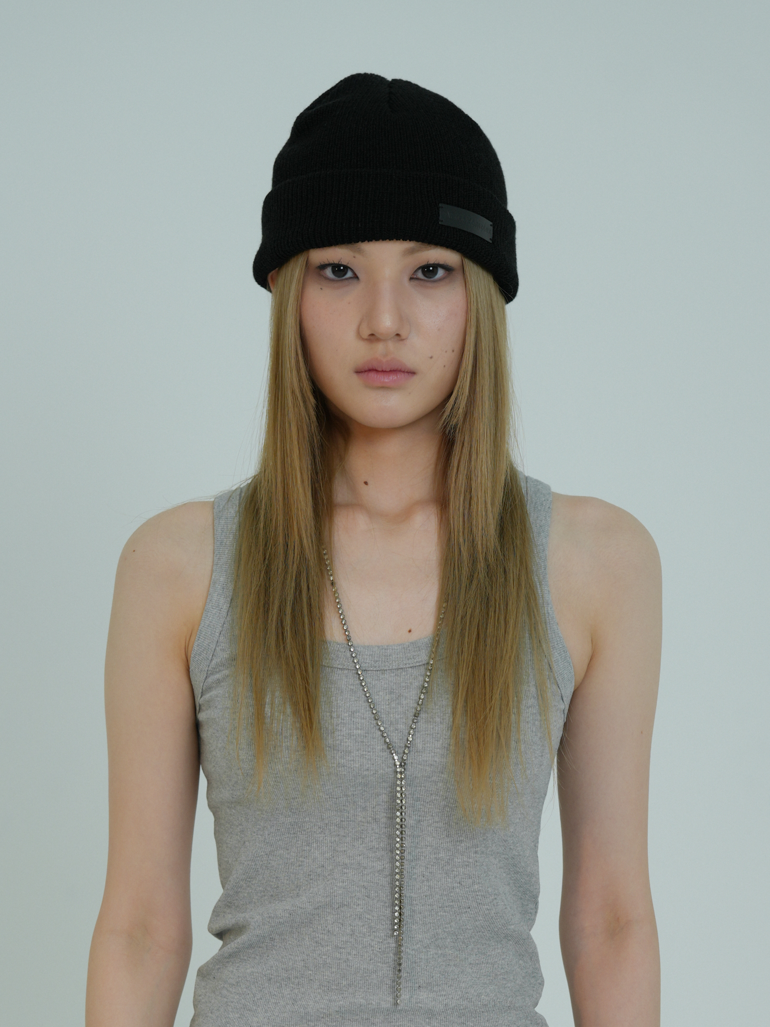 ARTIST LEATHER LABEL BASIC BEANIE (BLACK)