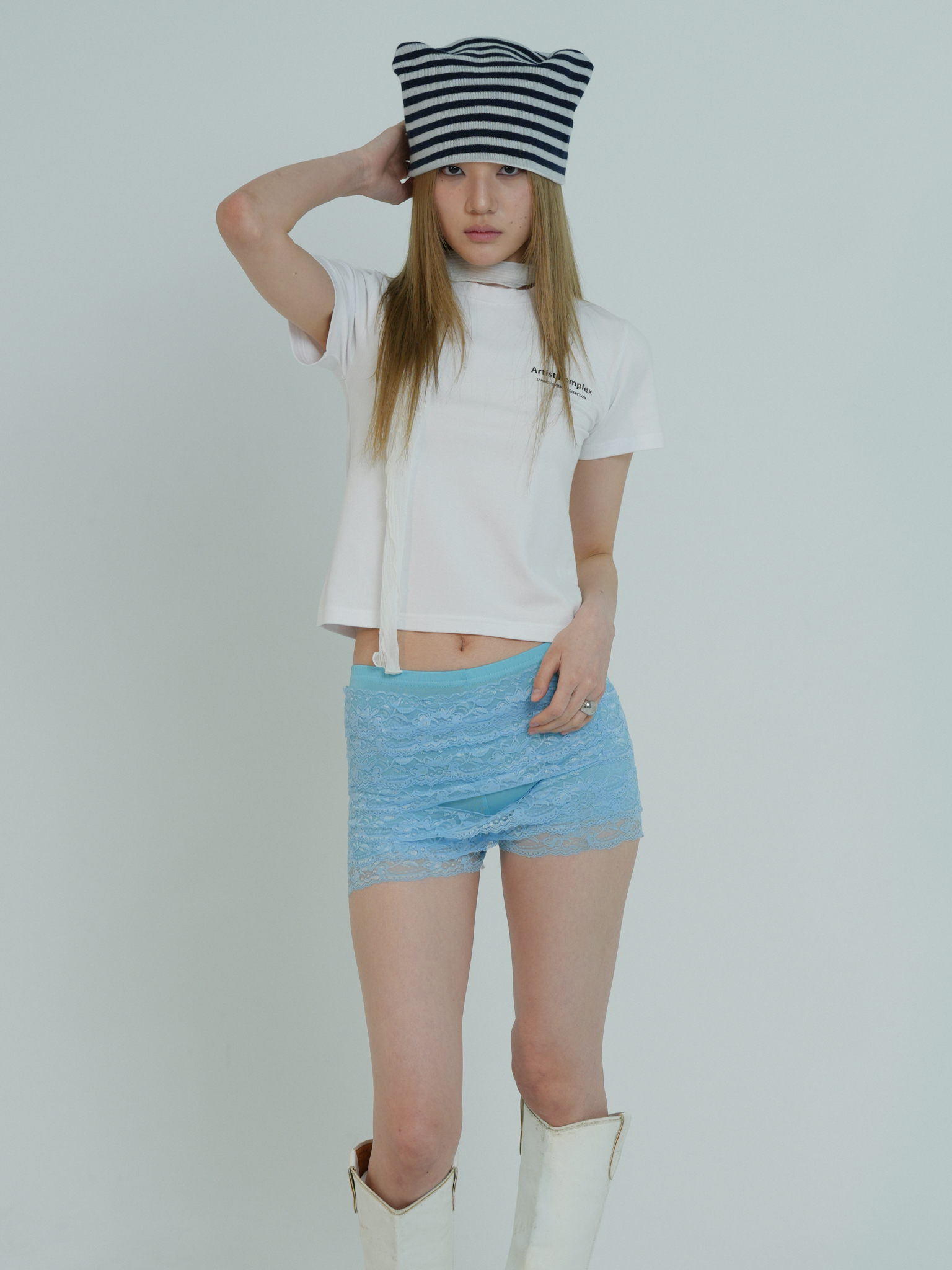 ARTIST SLIM FIT LOGO T-SHIRT (WHITE)