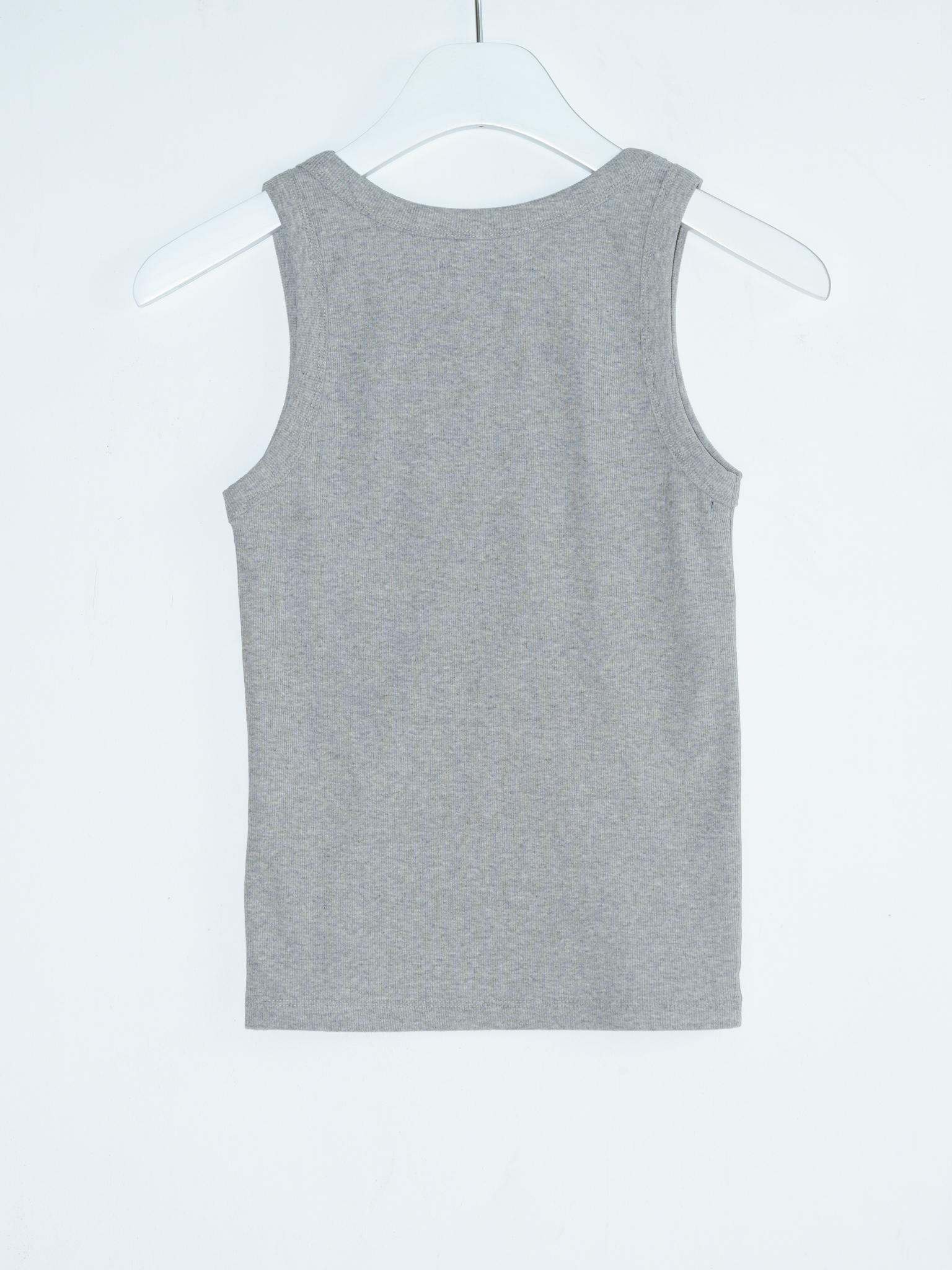 ARTIST RIBBED SQUARE NECK SLEEVELESS (GREY)
