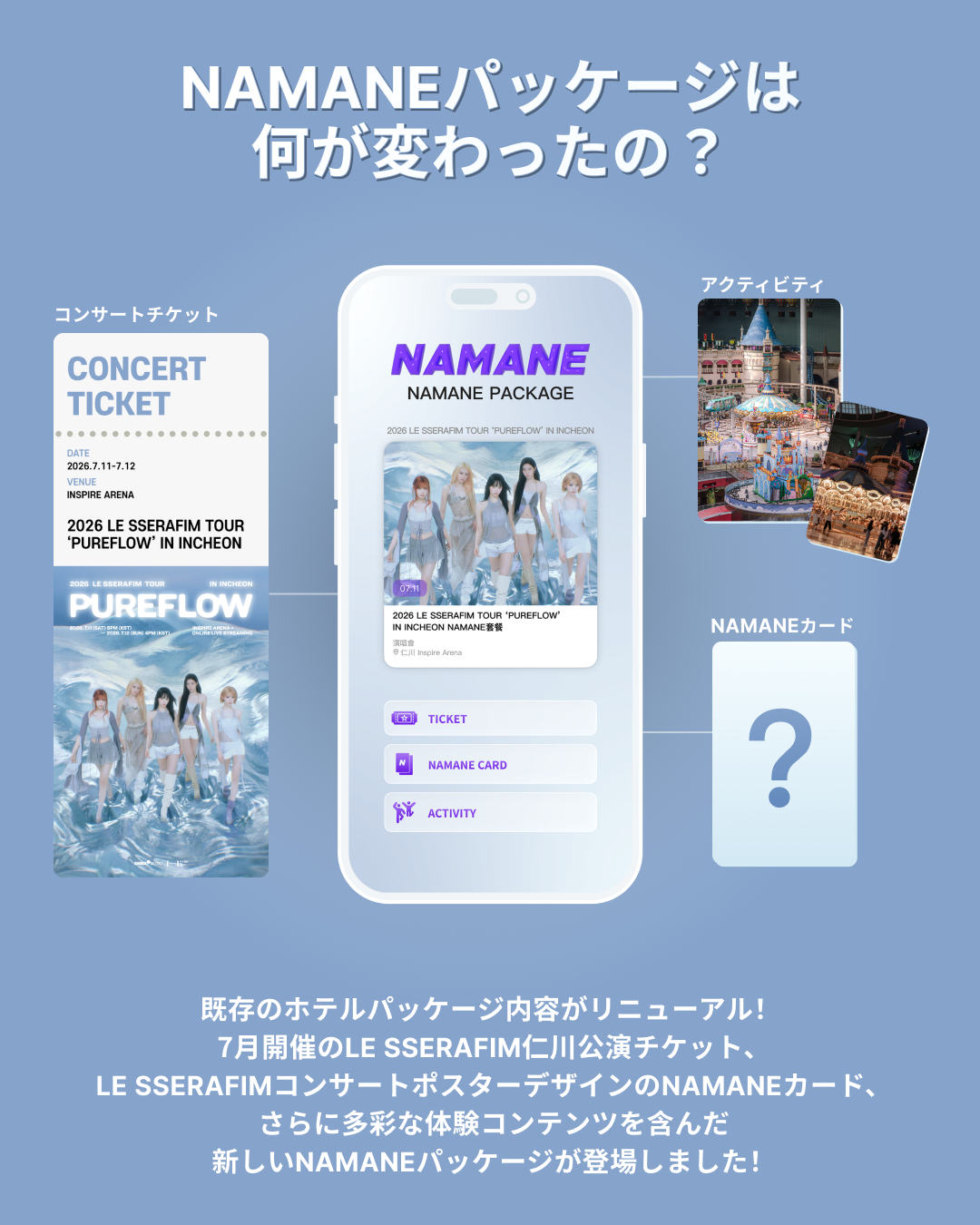 2026 LE SSERAFIM TOUR 'PUREFLOW' IN INCHEON NAMANEパッケージ