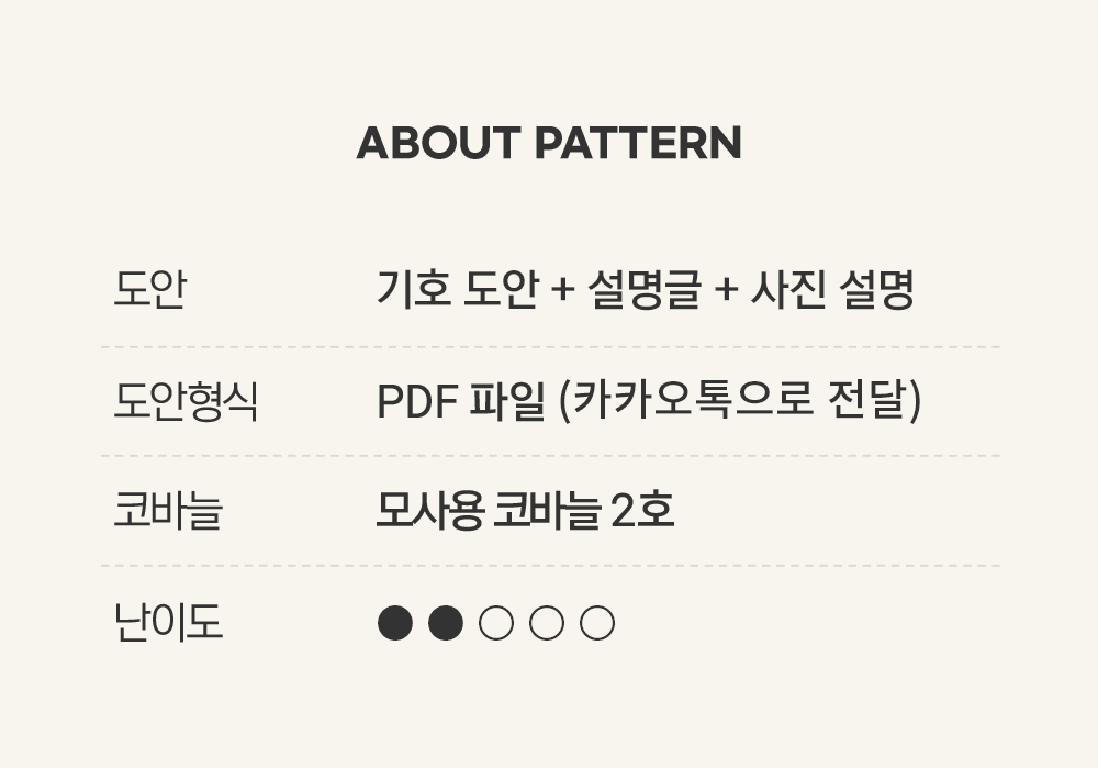 [PDF 도안] 깜장토끼 뜨개 뜨개질 키링 코바늘 인형 뜨개