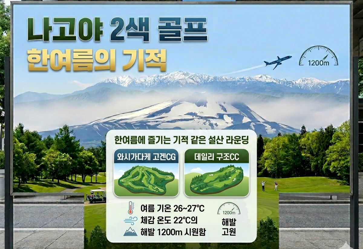 🌲 해발 1,200m 나고야 고원 2색 골프 🌲3박4일 1,549,000원~ 인천,부산출발가능