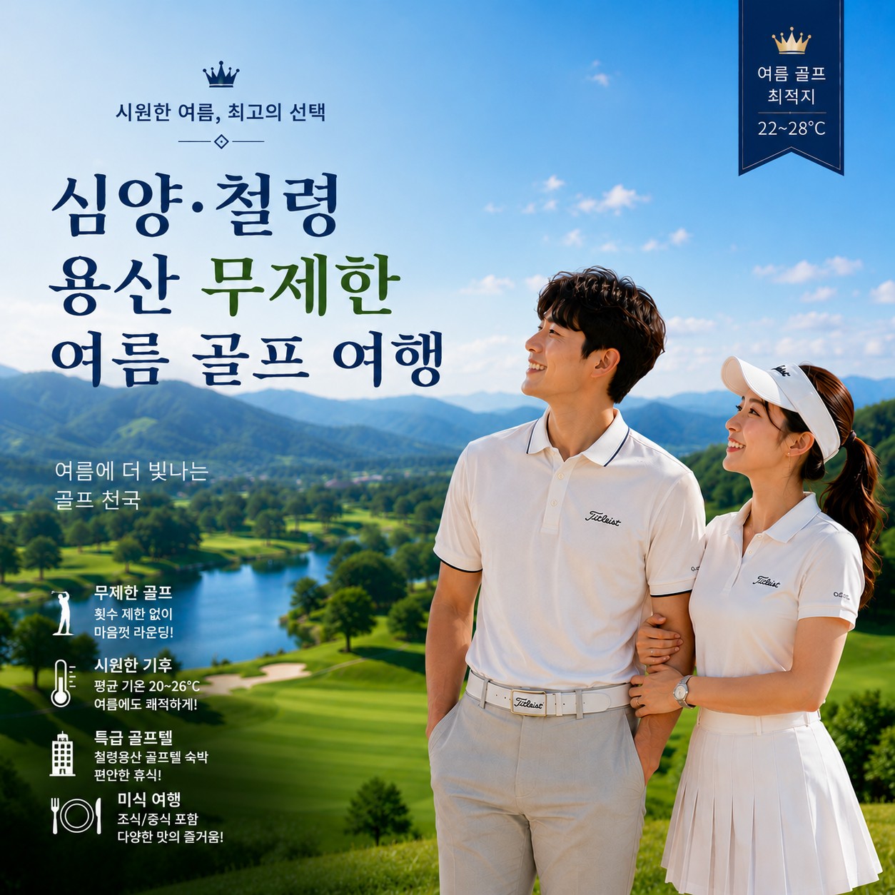 🚨 여름 골프 끝판왕🚨"심양 철령 용산CC 무제한 골프"3박4일 730,000원~ ✔ 해발 700m