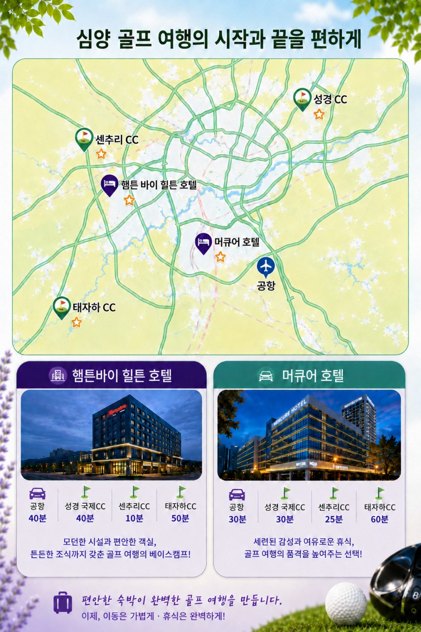 8~10월🔥 중국 심양 도심 3색 골프 가성비 + 이동편의 + 라운드 퀄리티까지 3박4일 999,000원~
