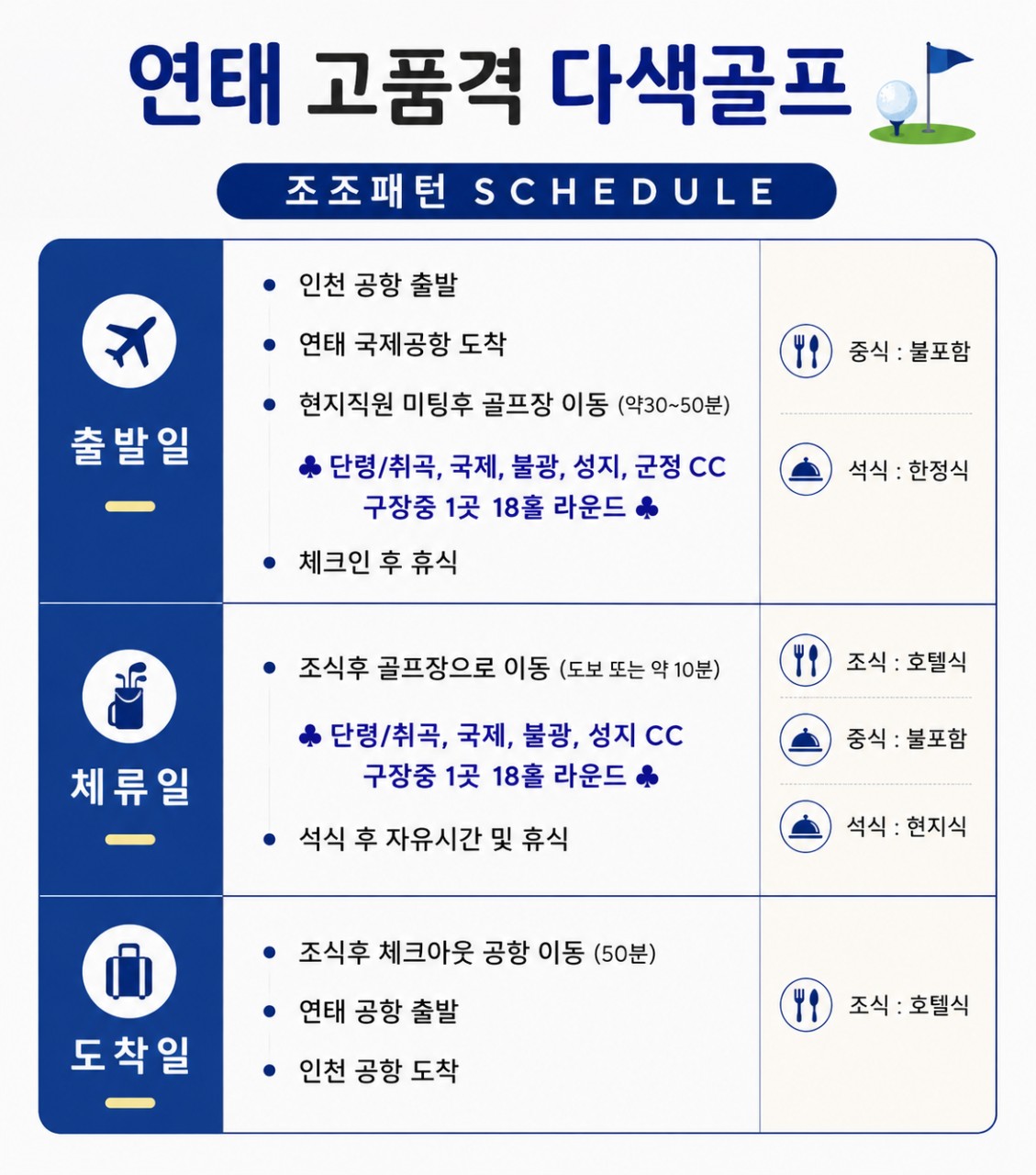 고품격 연태 단령리조트 골프 🚀 산동성에서도 연태는 장마없는 청청지역!! 🙋‍♂ 8월 2박3일-499,000원~ 8월 3박4일-599,000원~