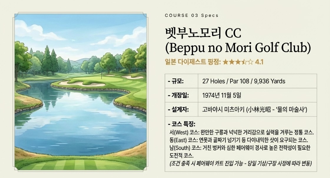 항공별도상품 ★여름특선 고원3색골프 ★ 후쿠오카 유후인3색 온천골프 2박3일 930,000원~