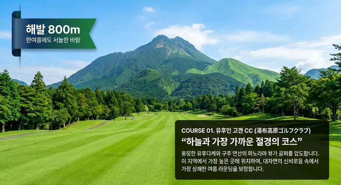 항공별도상품 ★여름특선 고원3색골프 ★ 후쿠오카 유후인3색 온천골프 2박3일 930,000원~