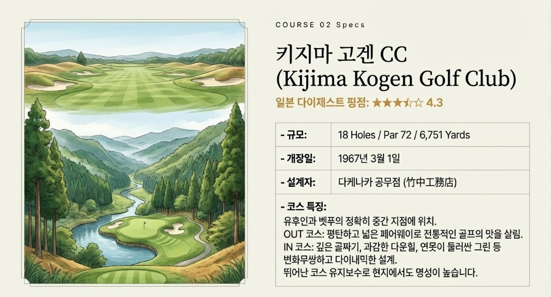 항공별도상품 ★여름특선 고원3색골프 ★ 후쿠오카 유후인3색 온천골프 2박3일 930,000원~