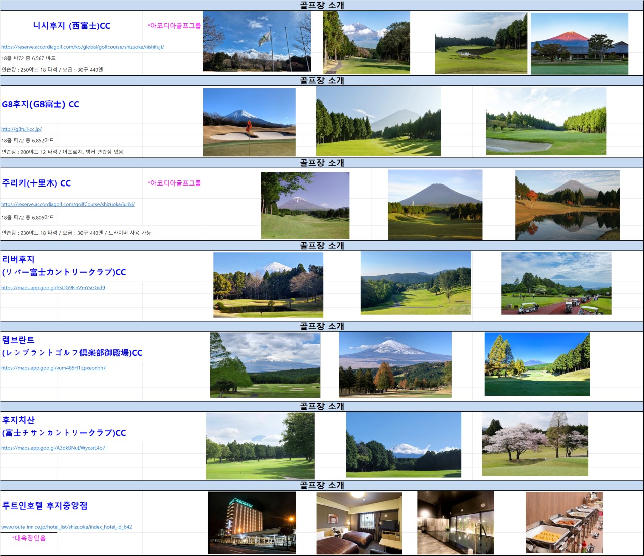🔔7~8월 1000m후지산 시원한여름골프특가 3박4일 1,390,000원~ 2인조인가능, 한국인스텝상주