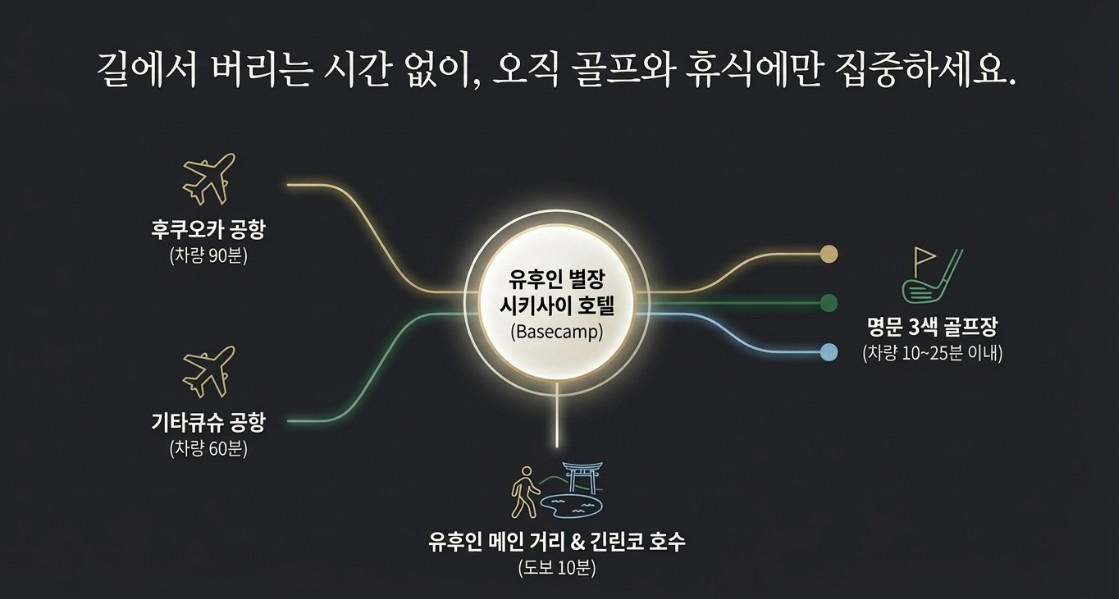 항공별도 ★벳부 온천3색골프 유후인 / 도보10분거리, 전통 료칸상품 2박3일 860, 000원~