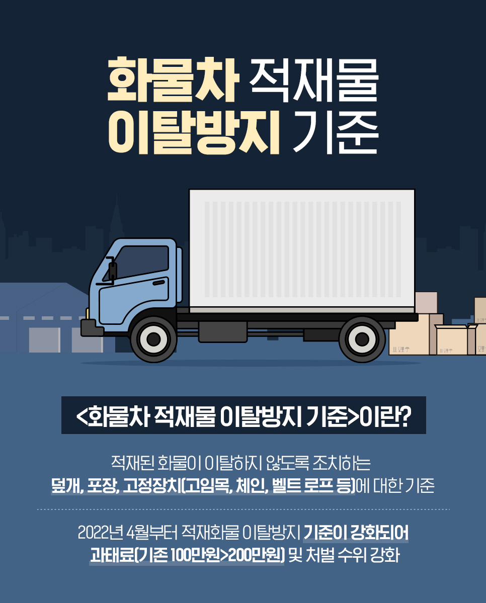 출발 전 적재물 꼭 확인하세요! : 한솔물류
