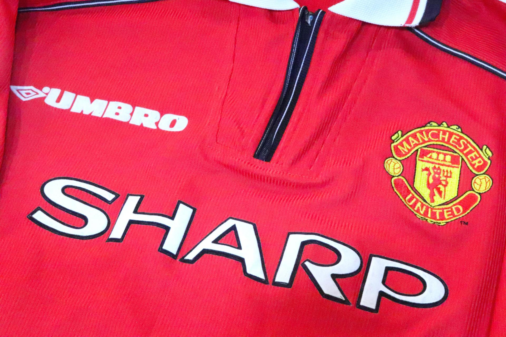 1998-1999 Manchester Utd Home S/S #7 Beckham - L
