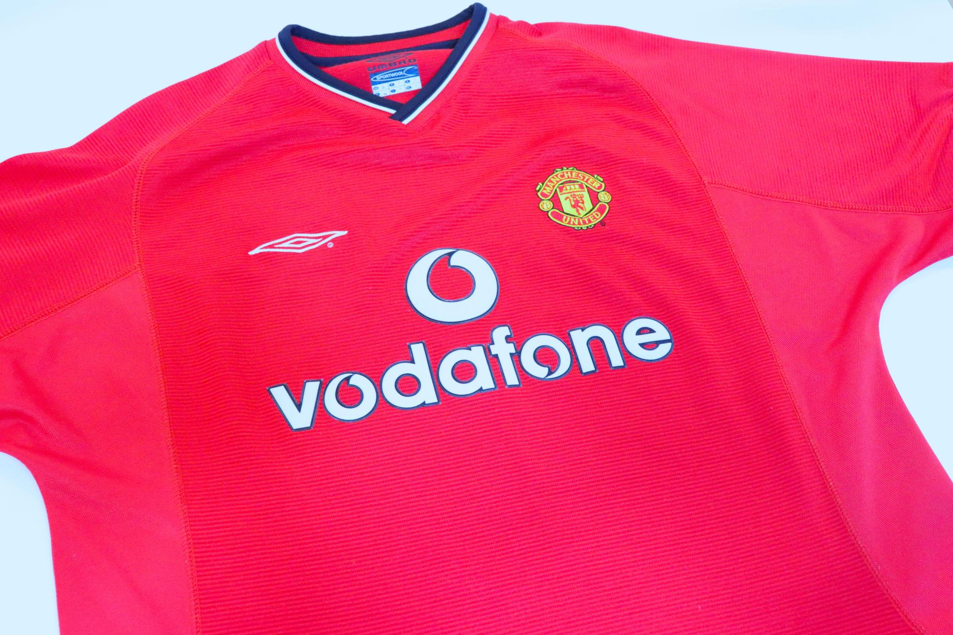 2000-2002 Manchester Utd Home S/S #7 Beckham - L