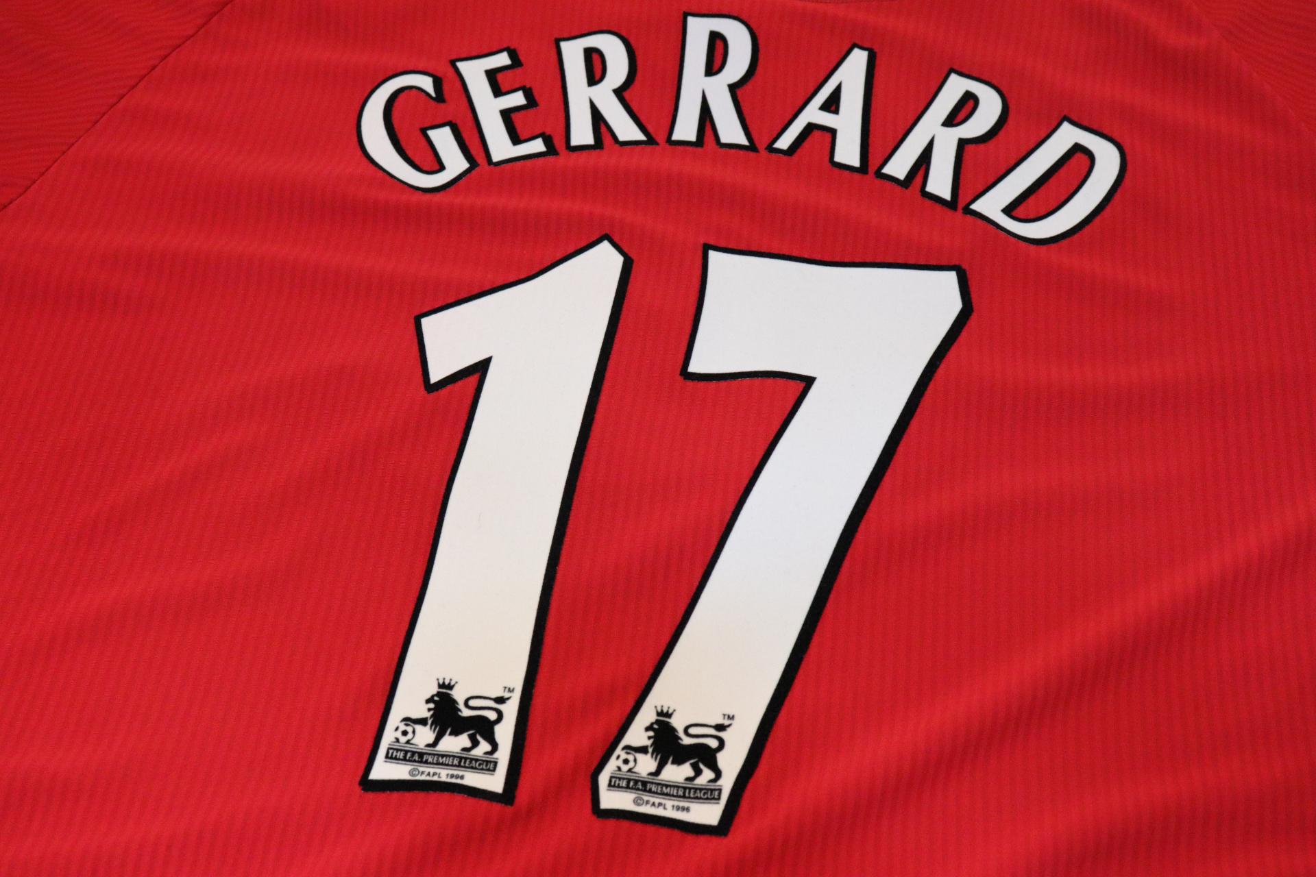 2002-2004 Liverpool Home L/S #17 Gerrard - XL