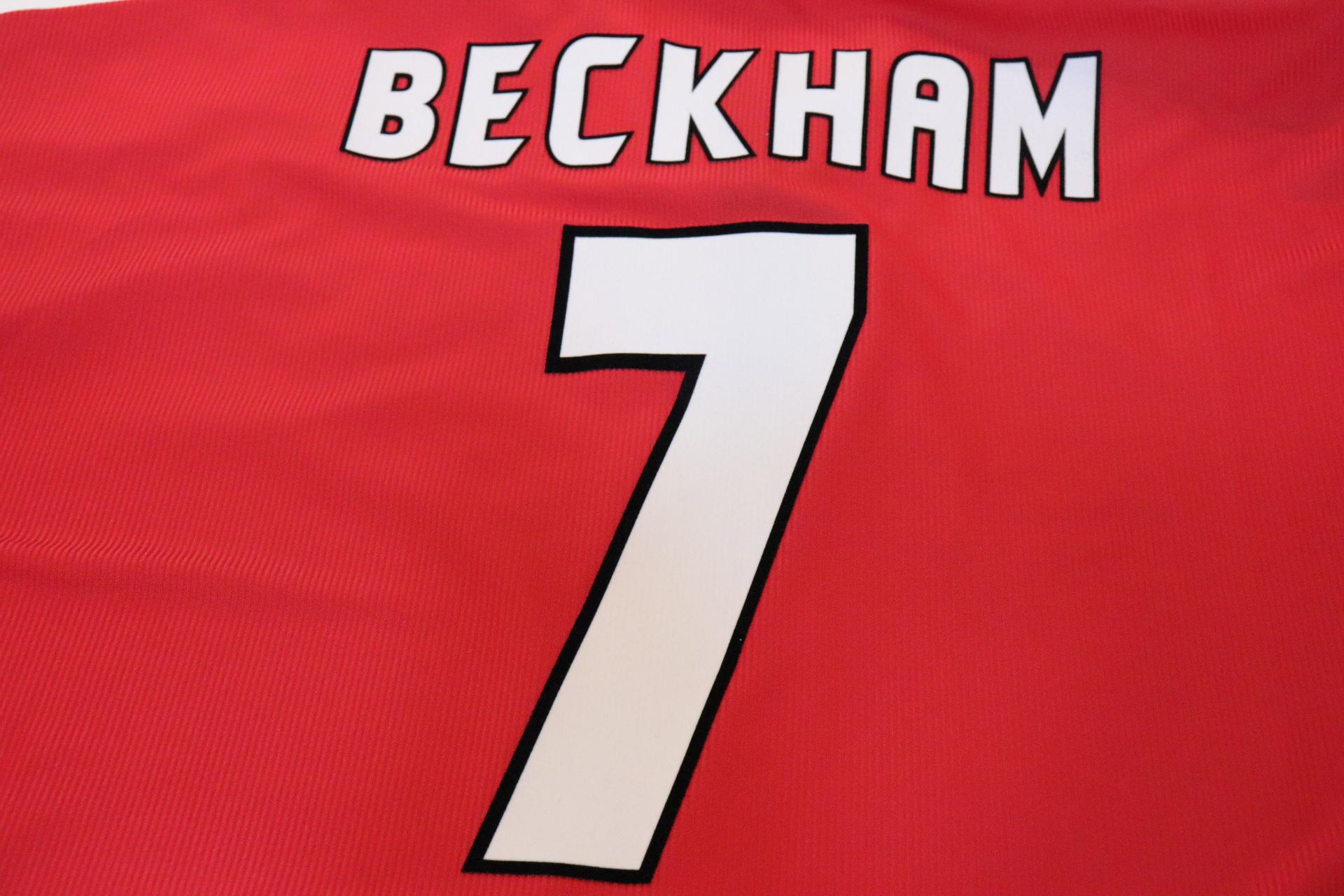 1998-1999 Manchester Utd Home S/S #7 Beckham - XL