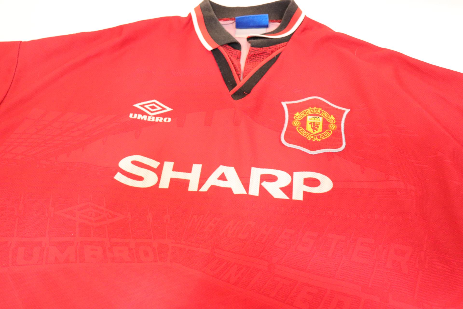 1994-1996 Manchester Utd Home S/S #24 Beckham - XXL