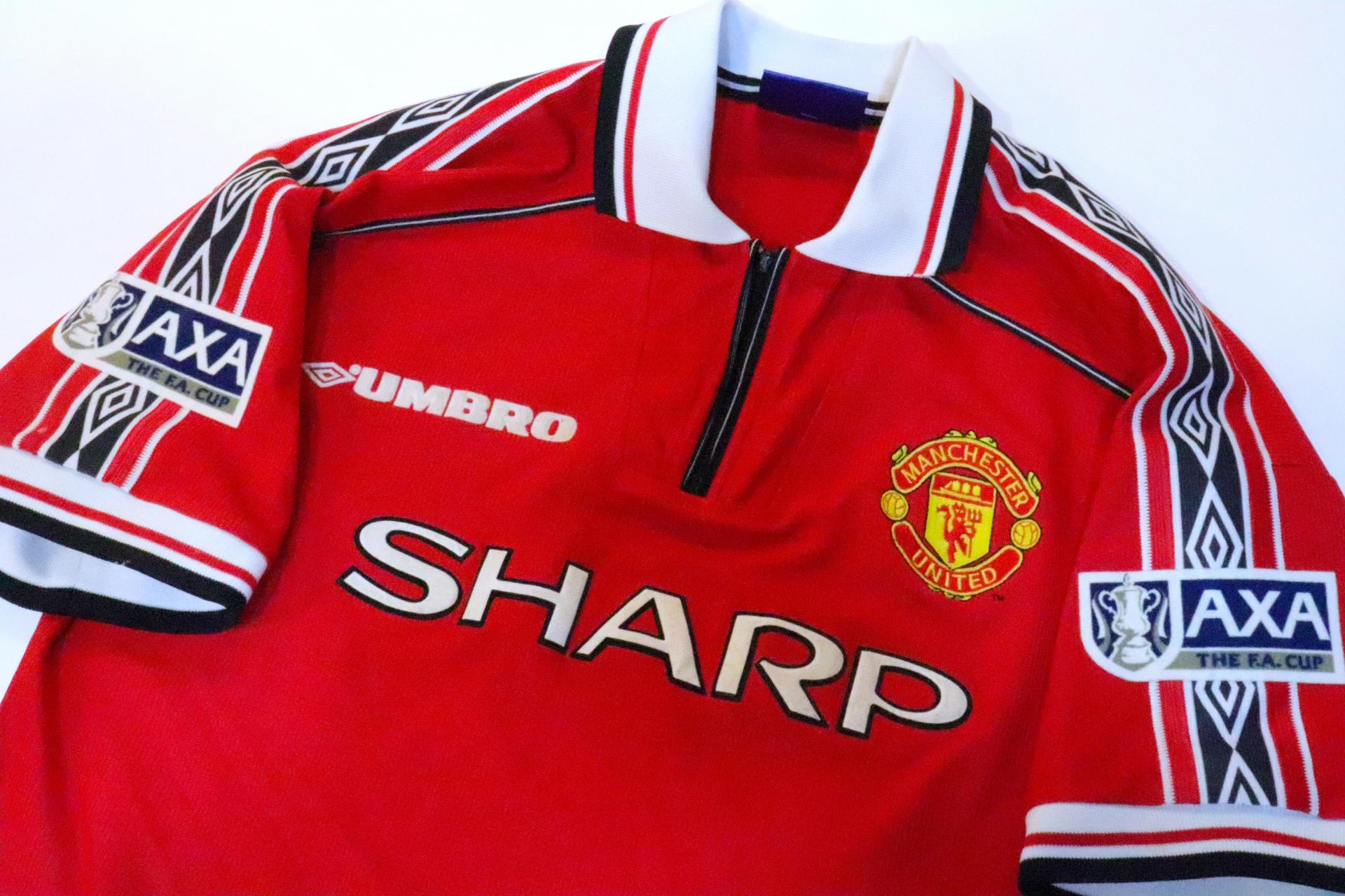 1998-1999 Manchester Utd Home S/S #7 Beckham - L