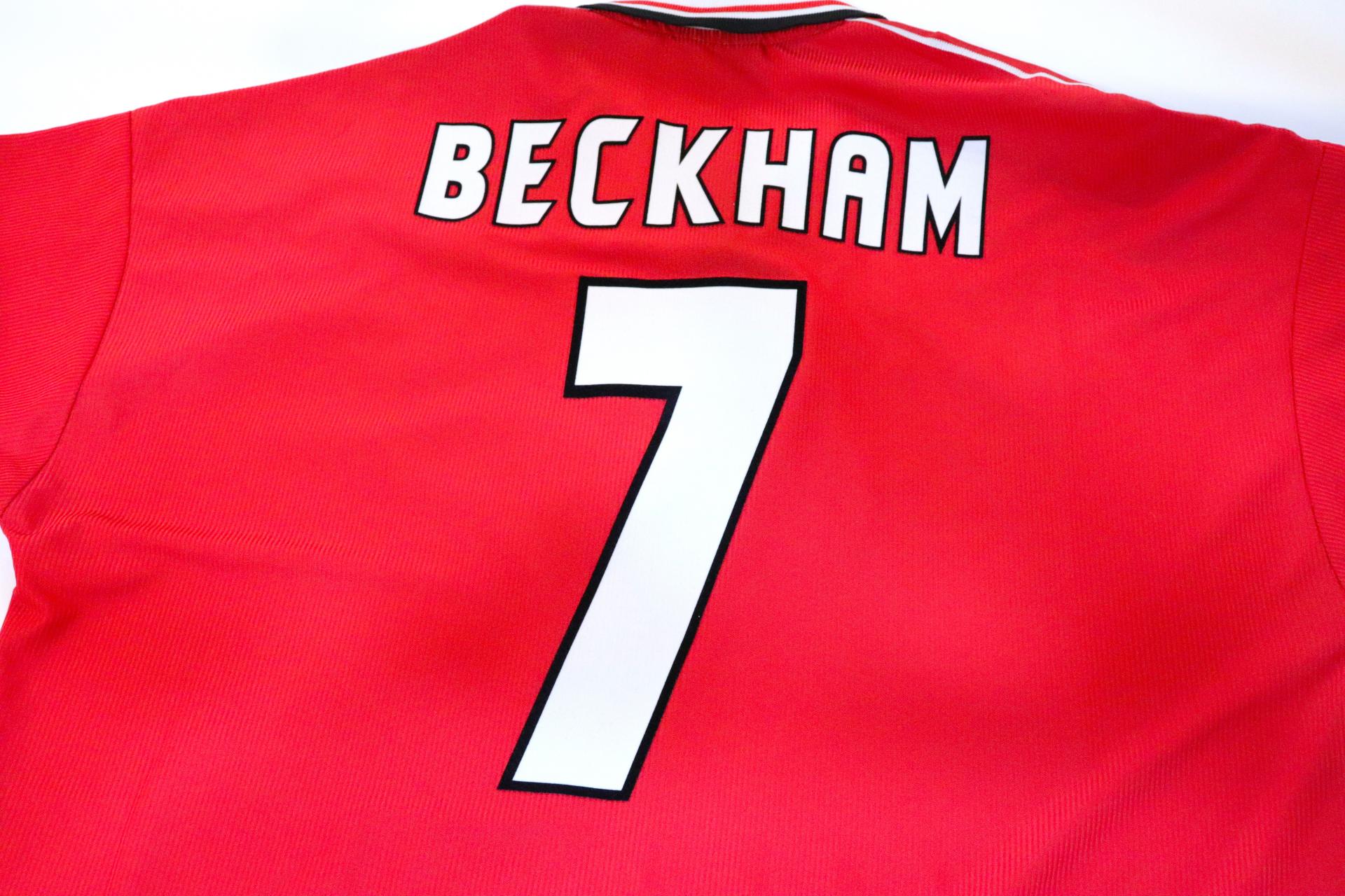 1998-1999 Manchester Utd Home S/S #7 Beckham - XL