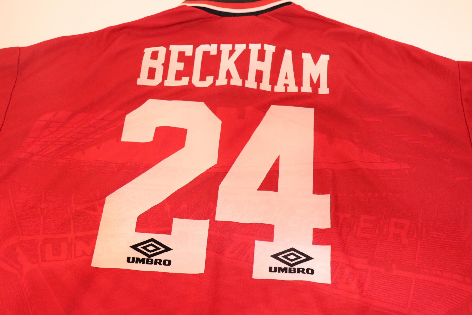 1994-1996 Manchester Utd Home S/S #24 Beckham - XXL
