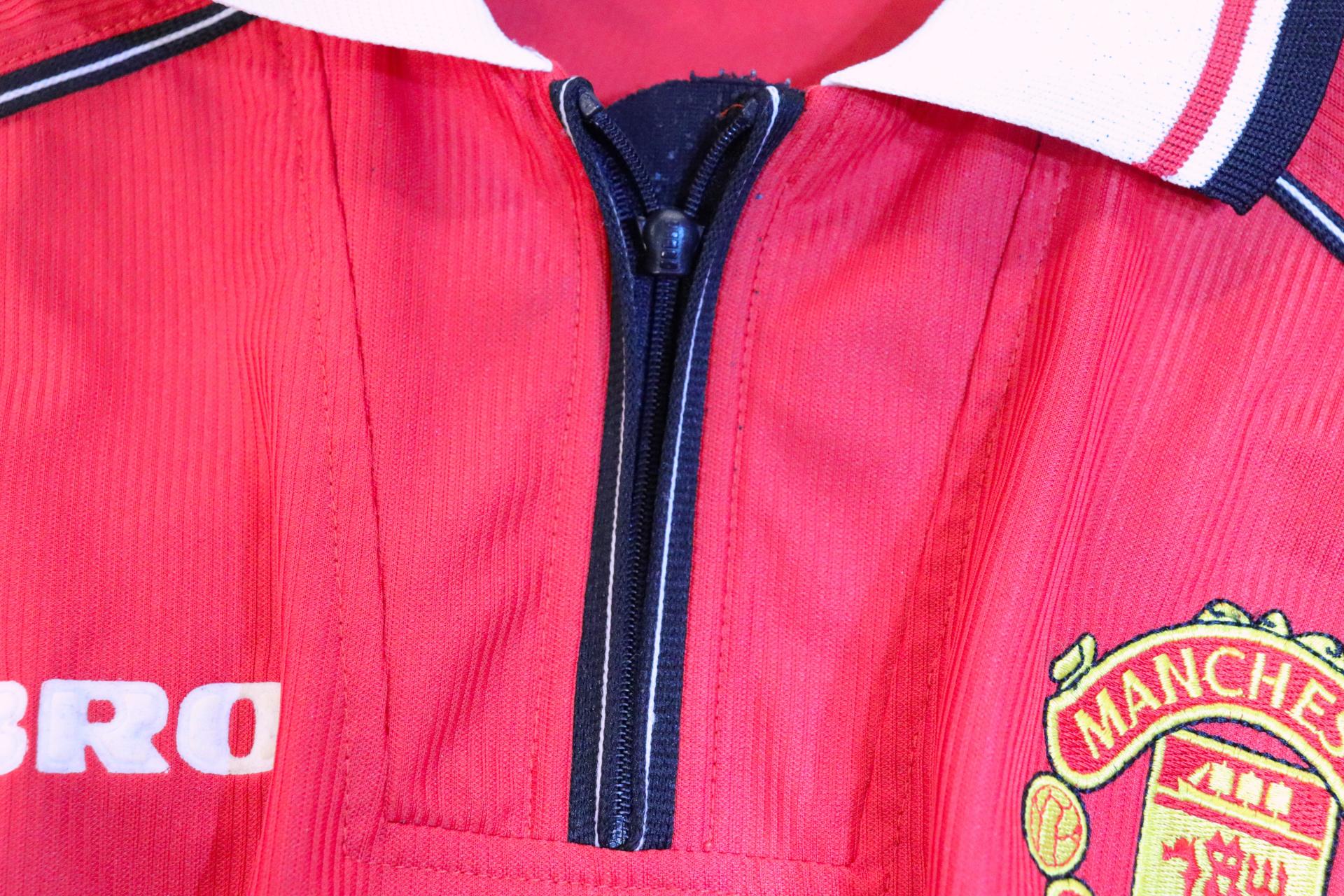 1998-1999 Manchester Utd Home S/S #7 Beckham - XL