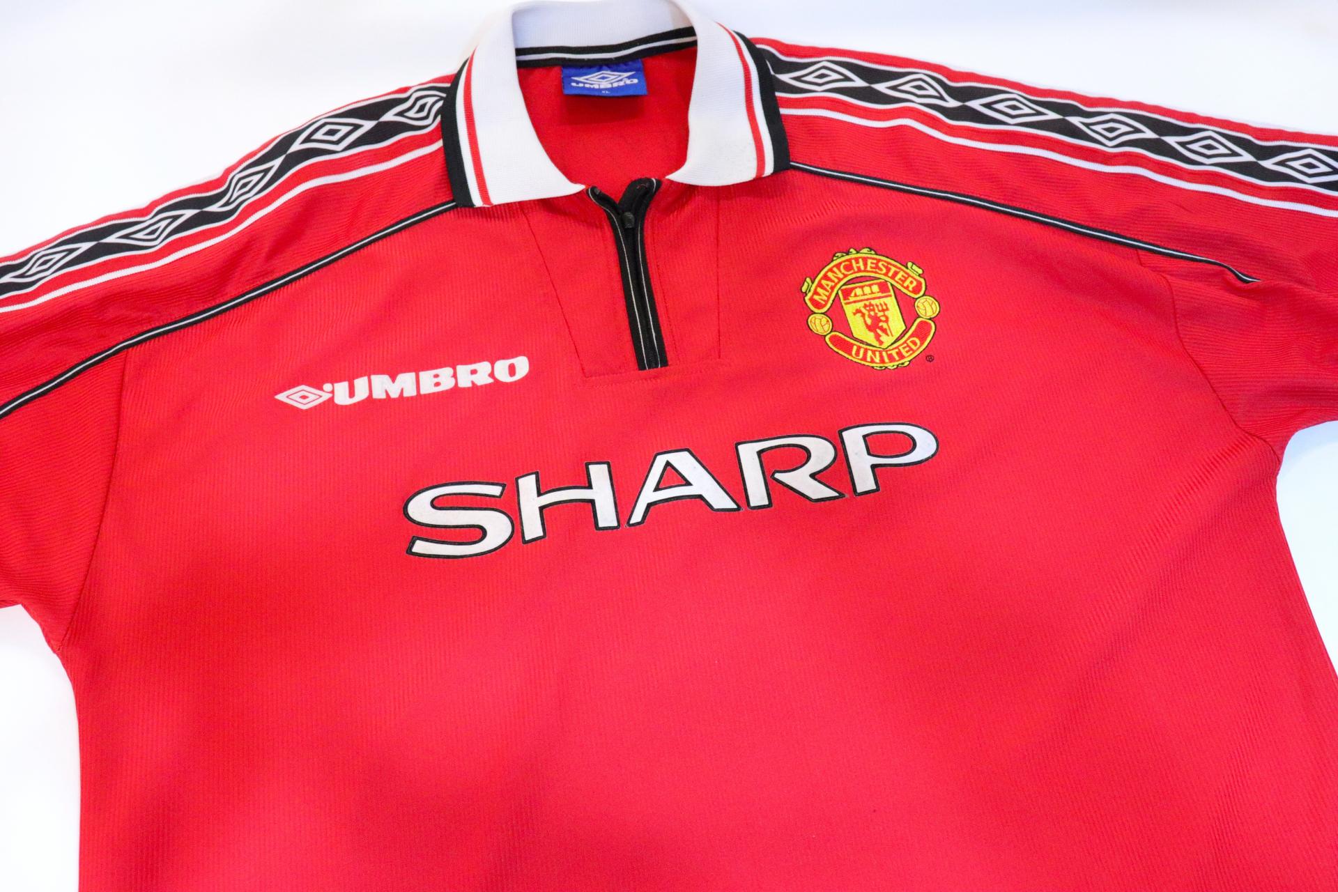 1998-1999 Manchester Utd Home S/S #7 Beckham - XL