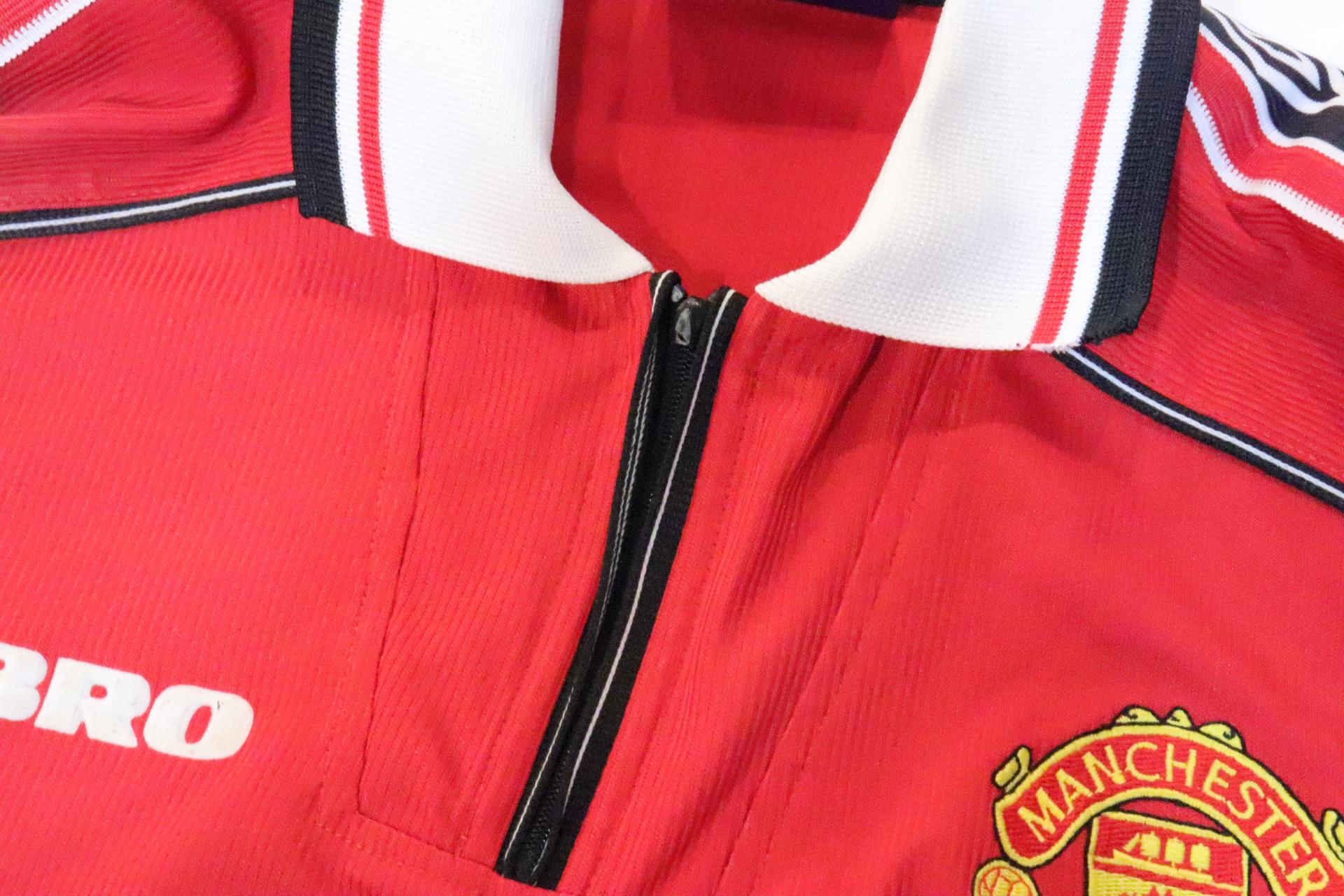 1998-1999 Manchester Utd Home S/S #7 Beckham - L