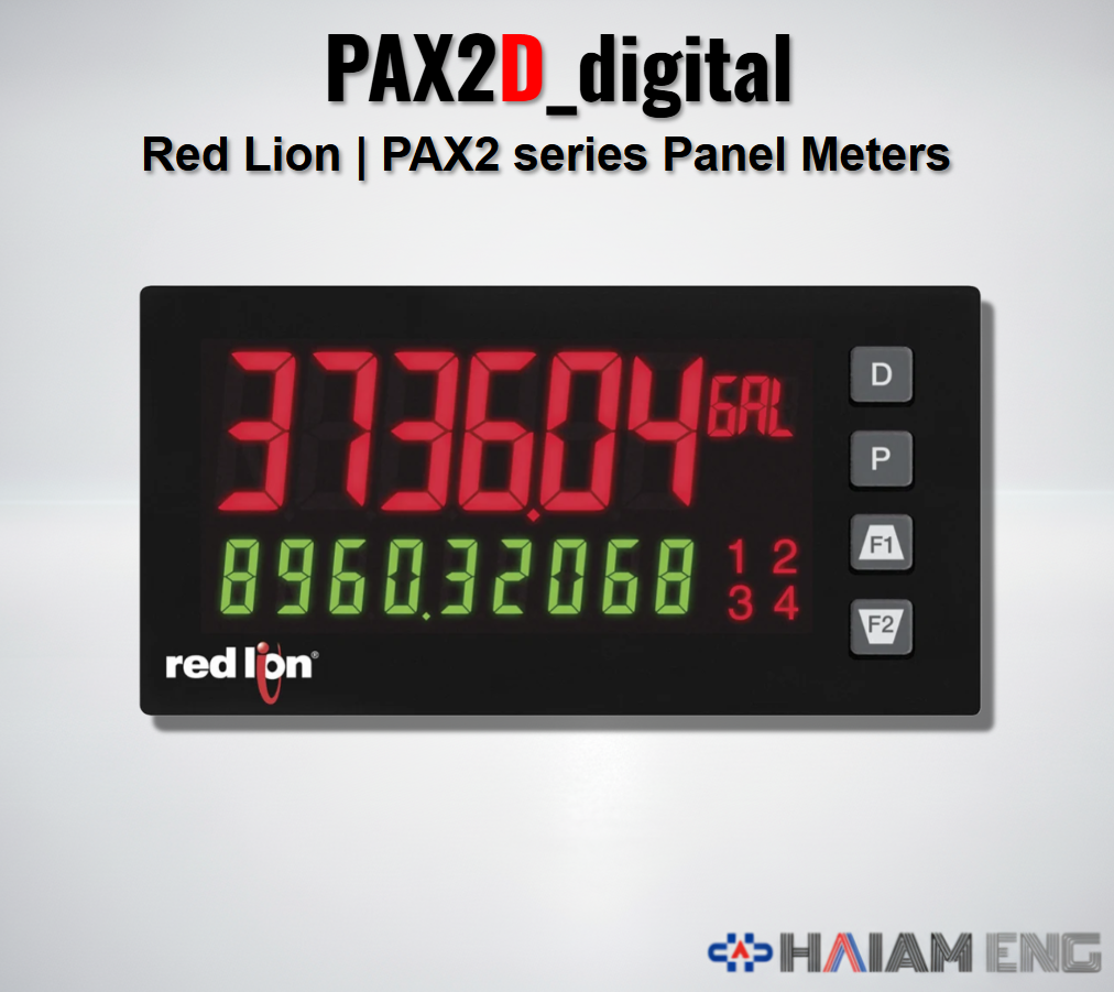 Red Lion PAX2D Dual Line Digital Panel Meter Color Change Display