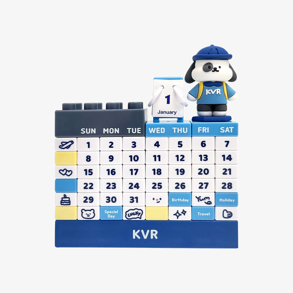 기업 홍보용 커스텀 디자인 만년 블럭 달력 굿즈 제작