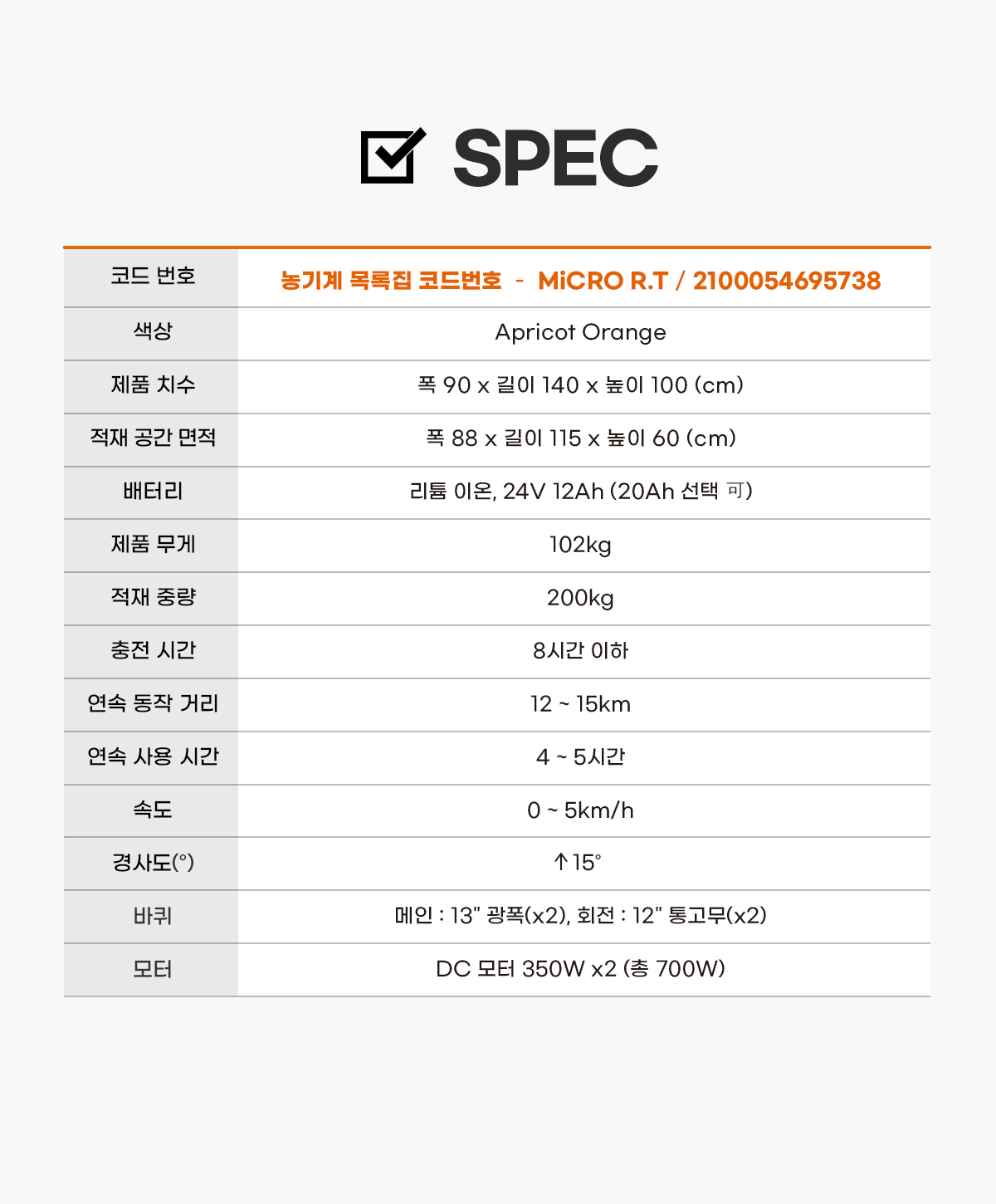 MiCRO R.T 전동운반차