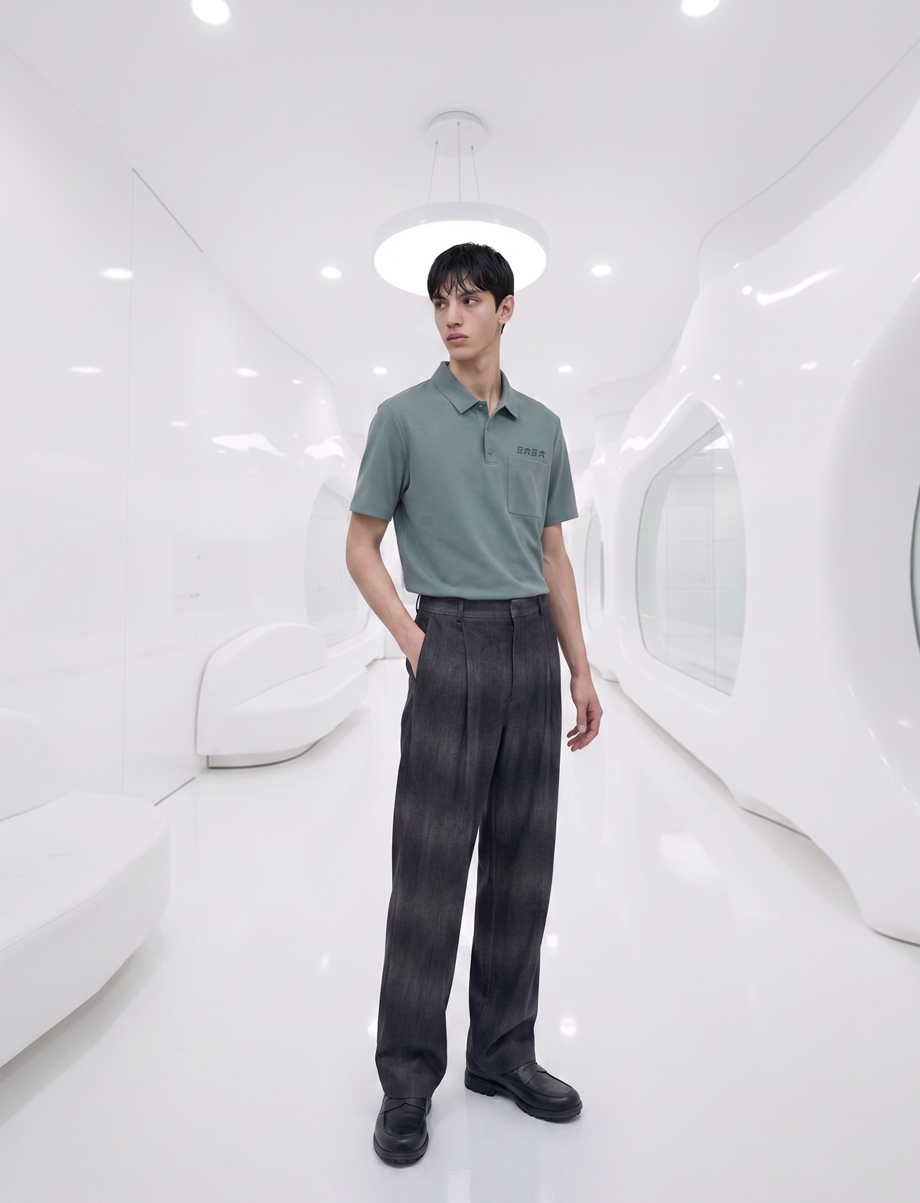 쇼트 슬리브 포켓 폴로