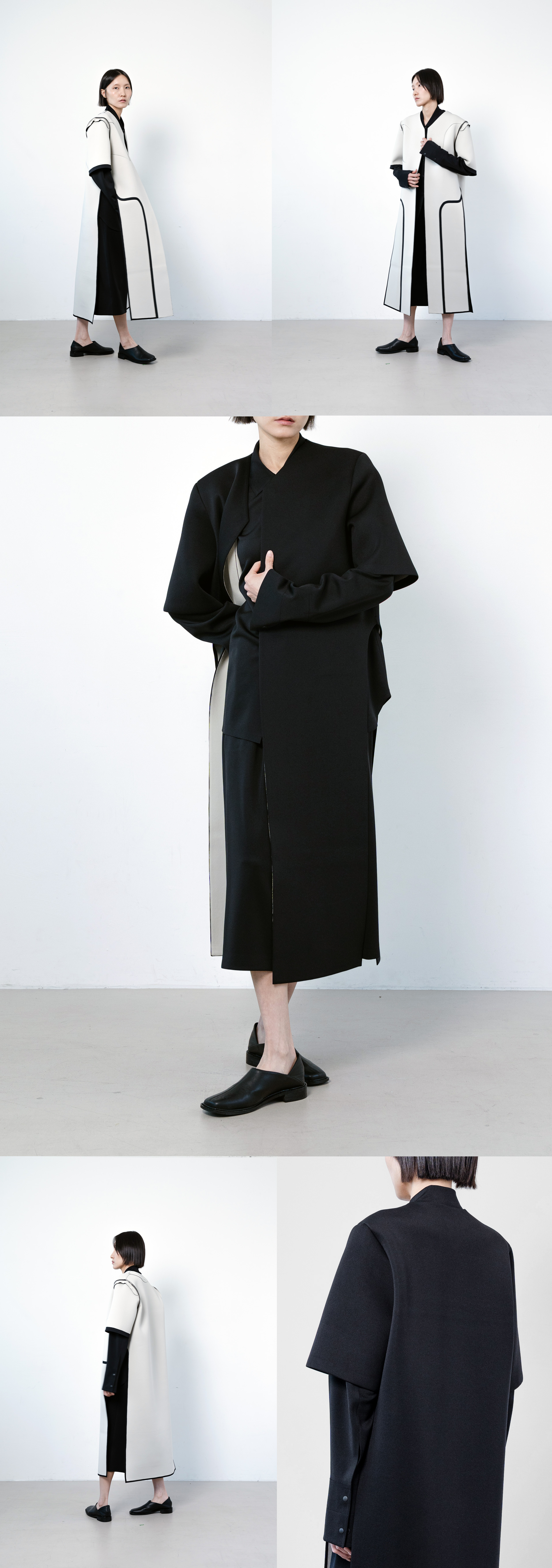 [ORDER BASE] Po - Coat_Black & Ivory