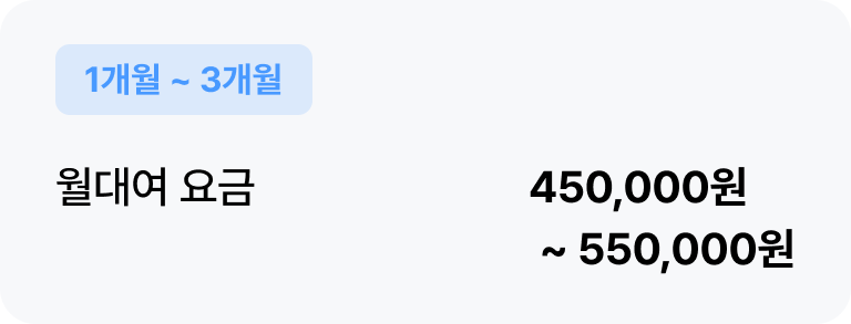 1개월~3개월 올 뉴 모닝 17년식~19년식 중고차 렌트 가격표, 월렌트 가격표