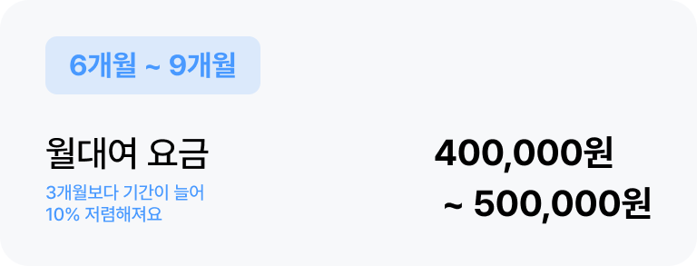6개월~9개월 올 뉴 모닝 17년식~19년식 중고차 렌트 가격표, 월렌트 가격표
