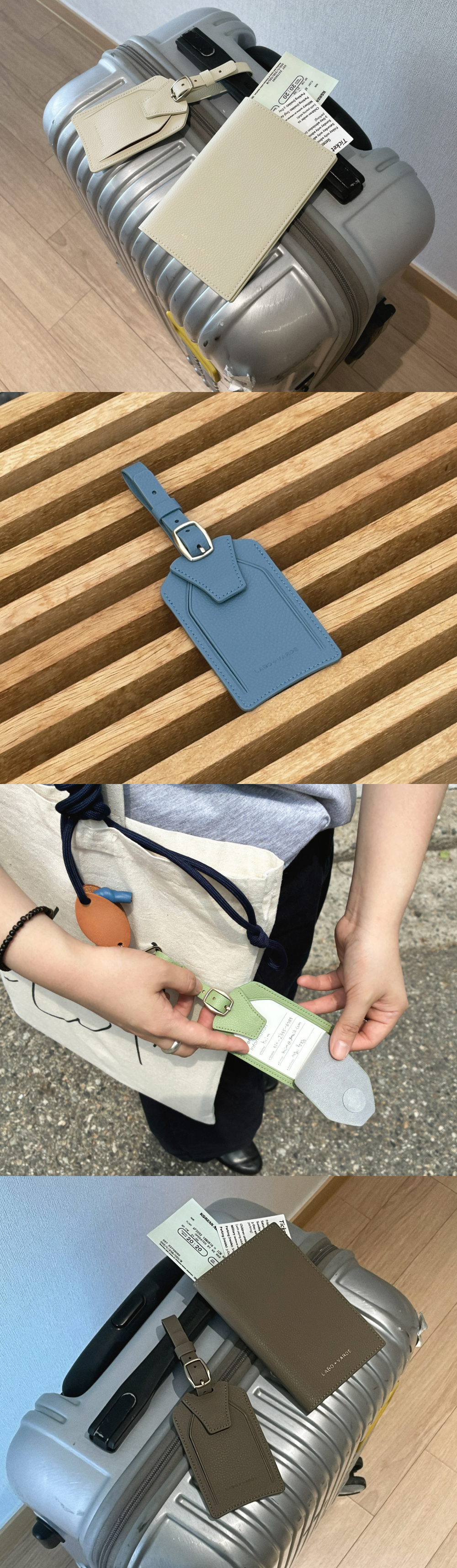 캐리어의 품격을 더하는 라보바르데 러기지택 네임택을 추천드립니다. 해외여행 시 분실을 방지하고 캐리어 표시를 할 수 있는 라보바르데 가죽 네임택 입니다. 골프백, 보스턴백 등에서 네임택을 달 수 있는 실용적인 프리미엄 네임택을 추천드립니다. 