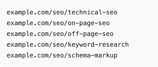 토픽클러스터, url카테고리 구조 설계 예시