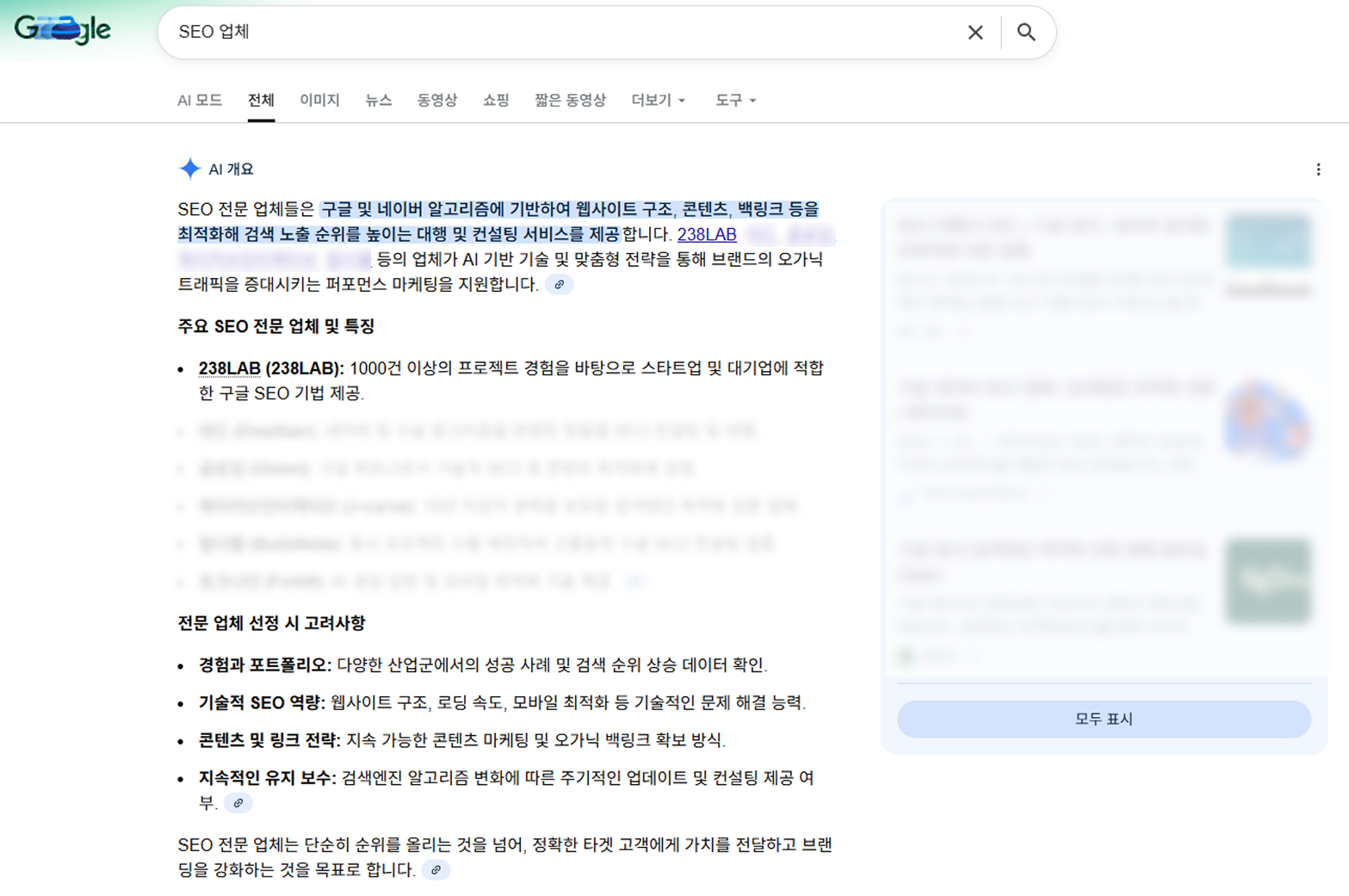 SEO,AEO,238LAB,이삼팔랩,검색엔진최적화