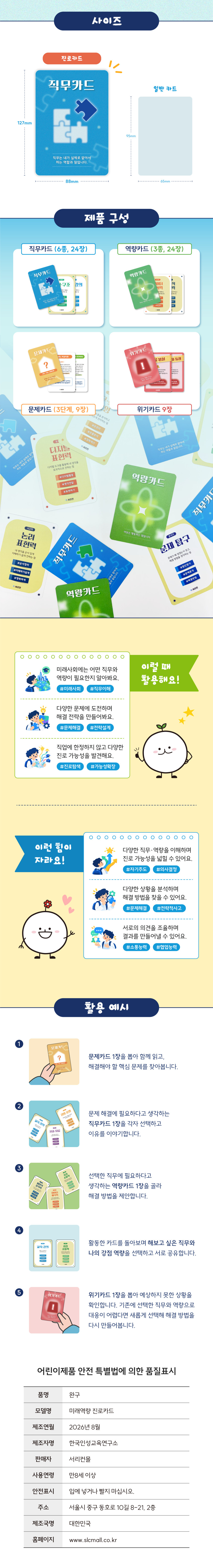 미래역량 진로카드, 청소년 자기탐색·강점발견·미래설계 카드, 66장 1세트