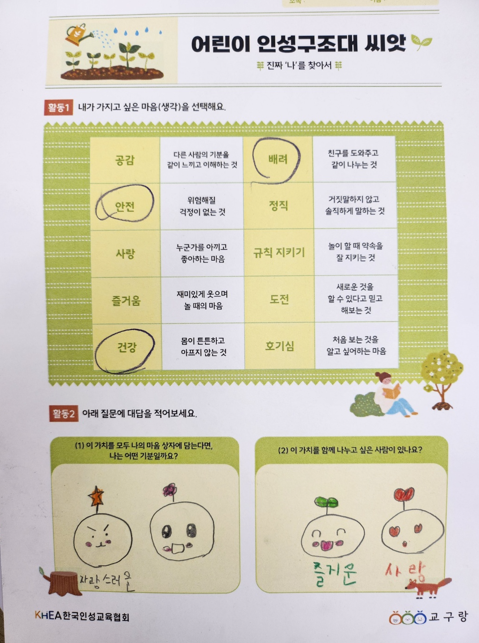 초등 사회정서학습 자료 활용 사례-3
