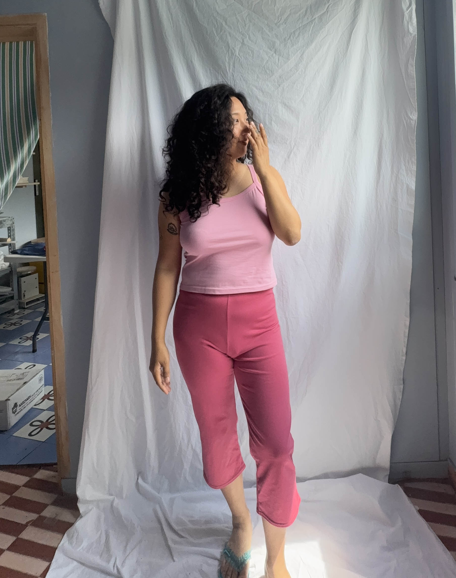 Color Capris_raspberry