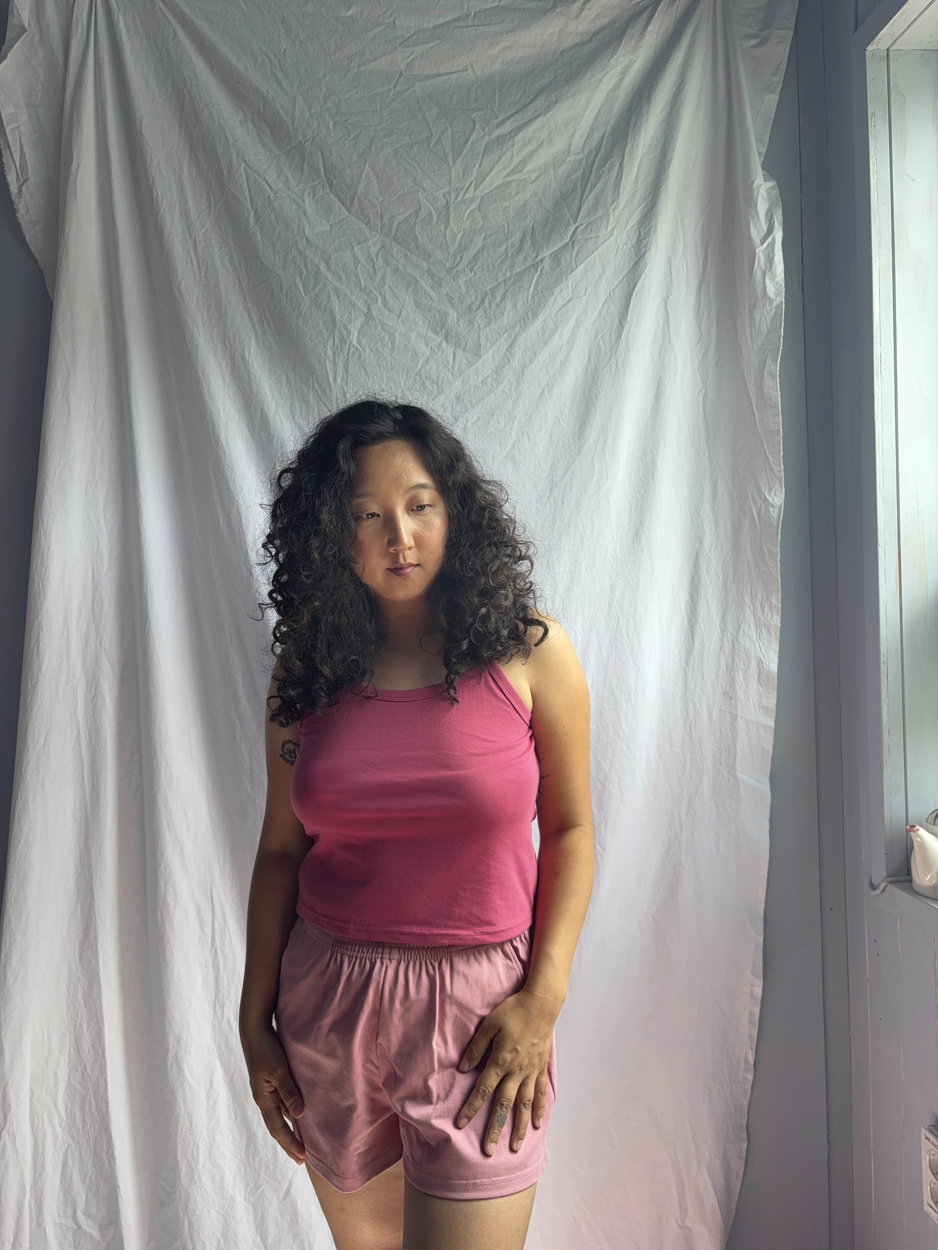 summer tank top_raspberry pink