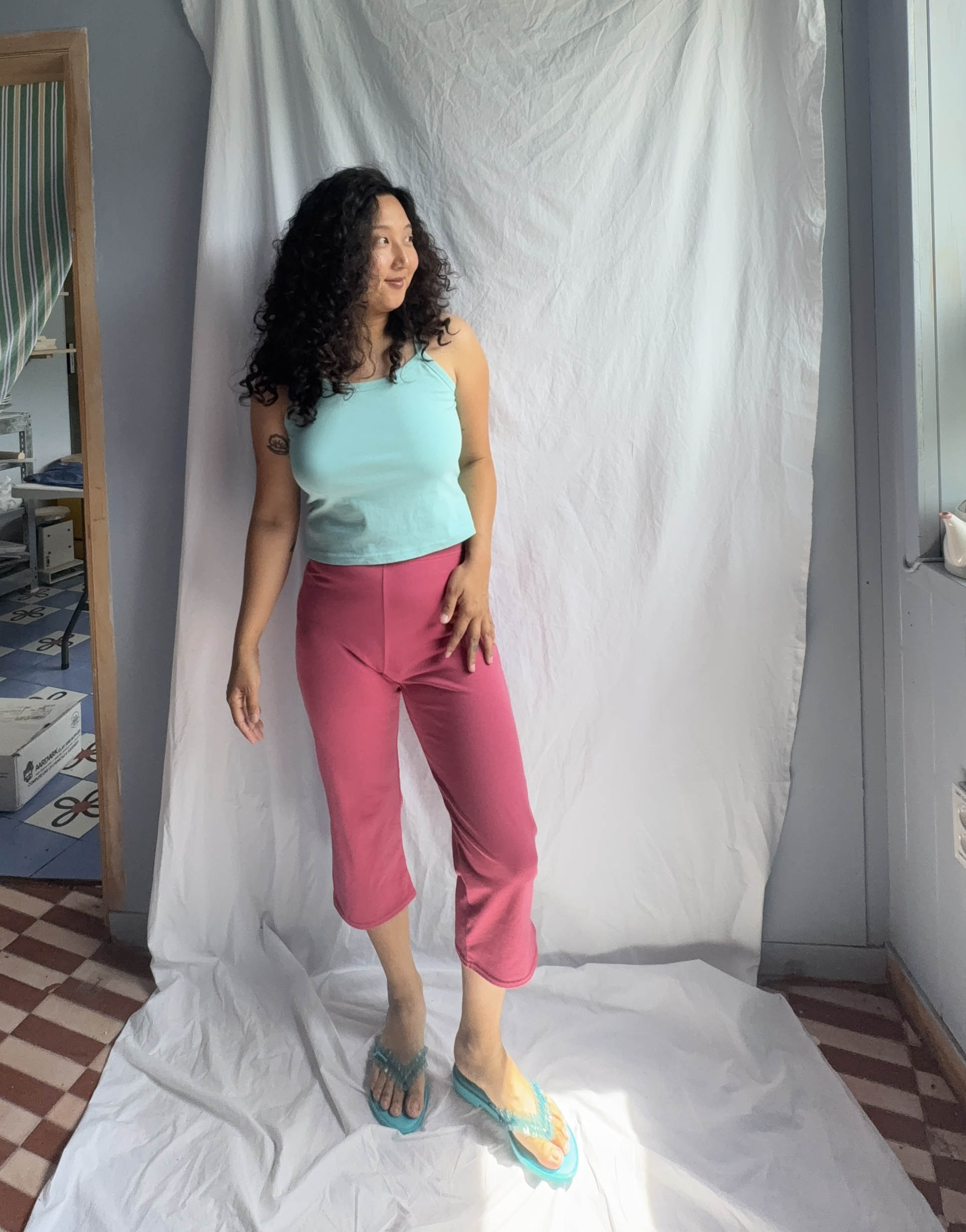 Color Capris_raspberry