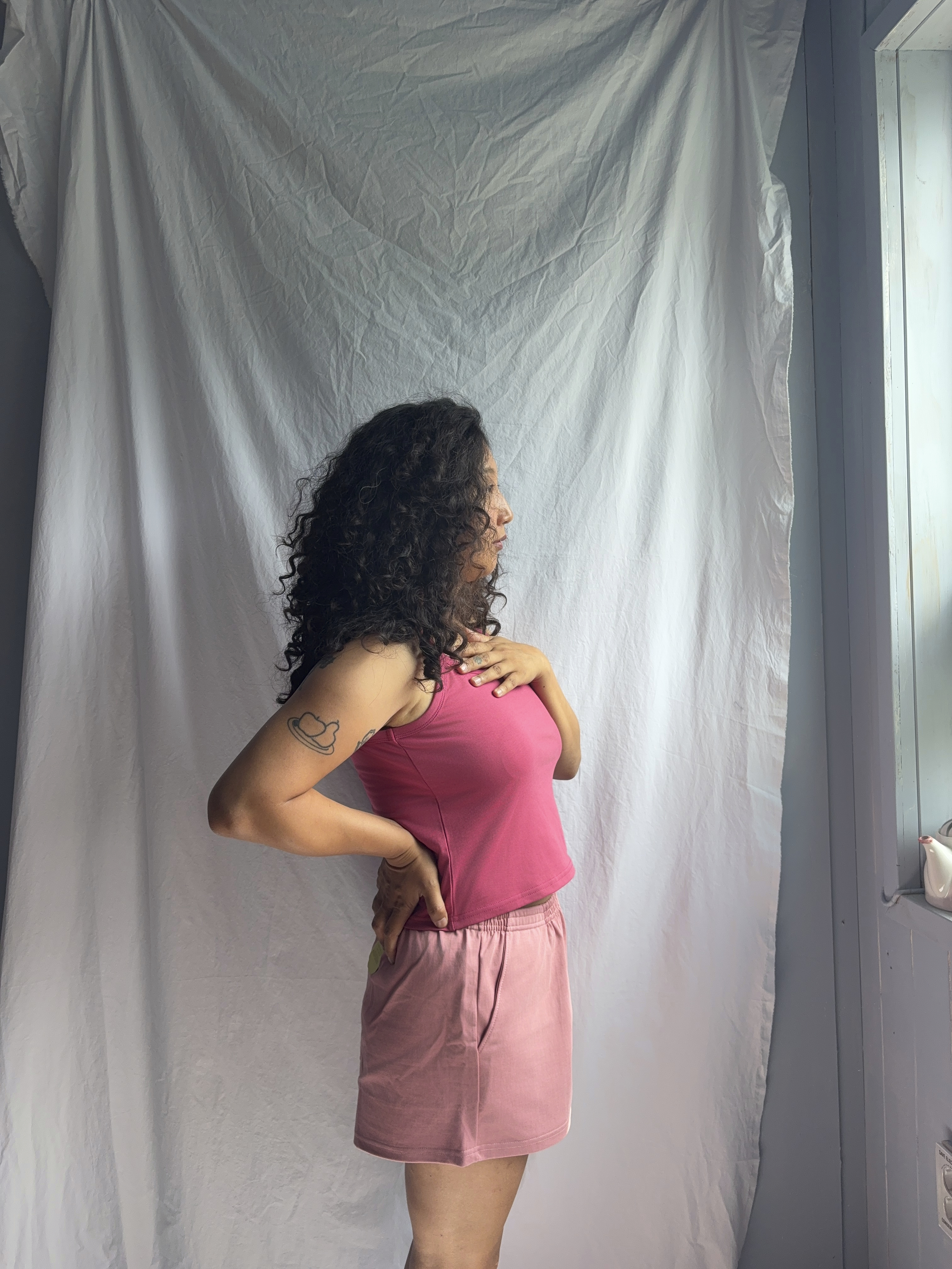 summer tank top_raspberry pink