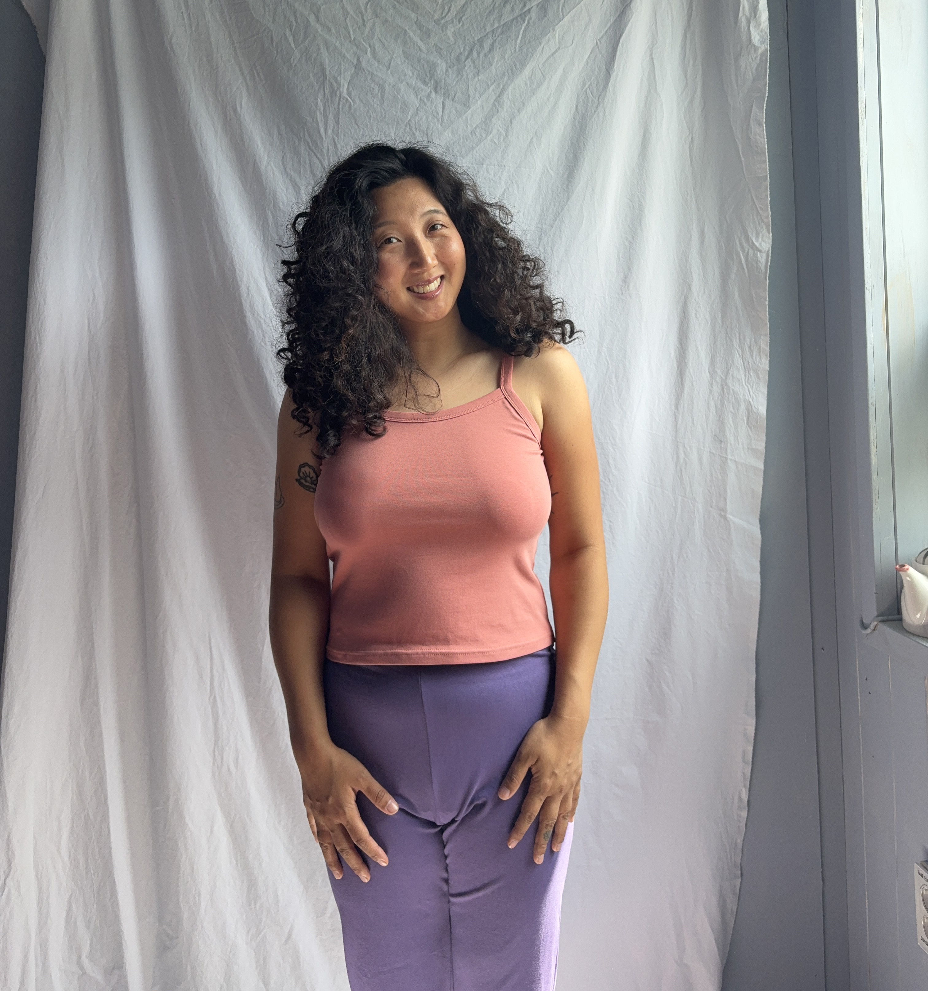 summer tank top_apricot