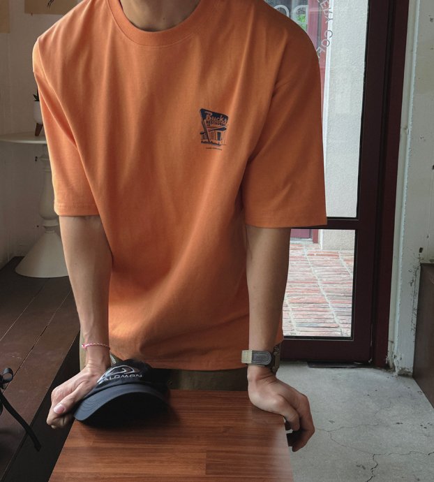 신상 벅스박스티 워싱 고밀도 탄탄 오버핏 데일리룩 루즈핏 반팔