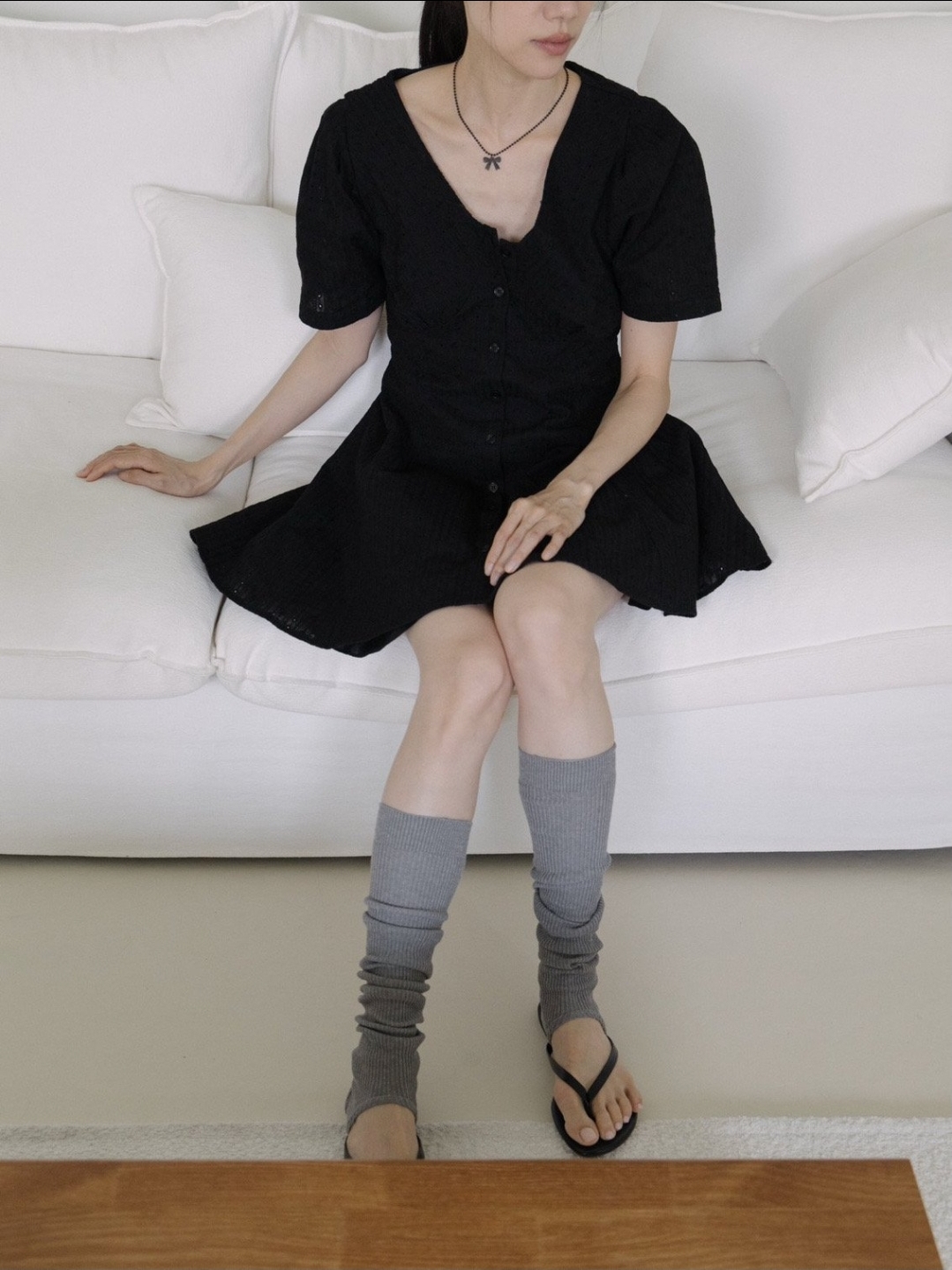 신상 프랑 자수 미니 원피스 데일리룩 여행룩 출근룩 국내생산