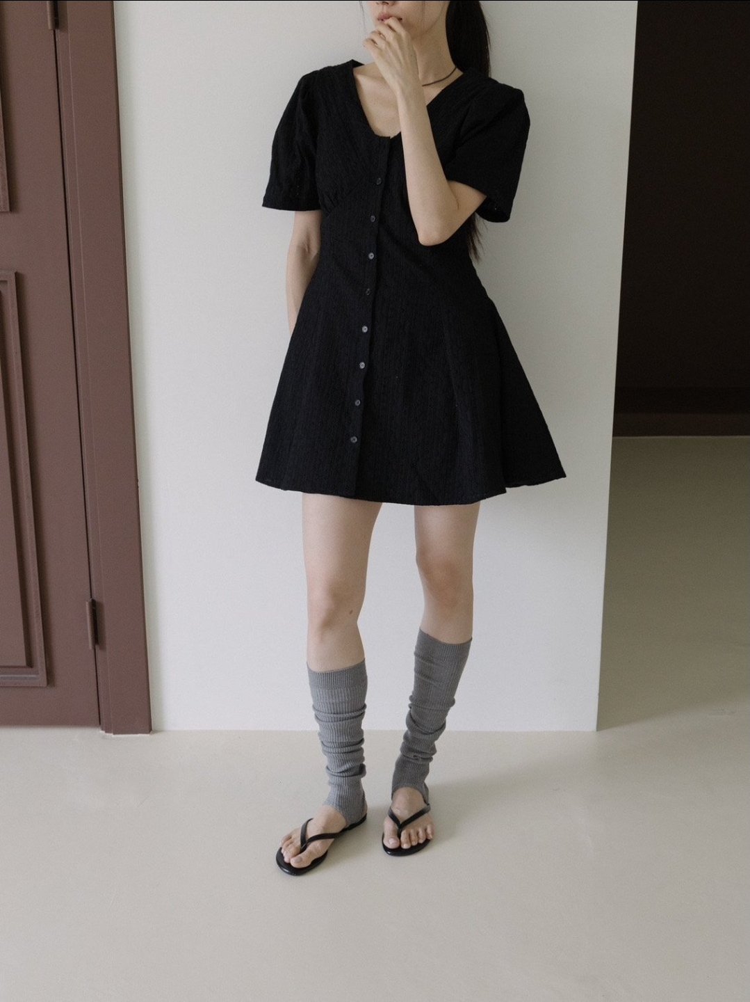 신상 프랑 자수 미니 원피스 데일리룩 여행룩 출근룩 국내생산
