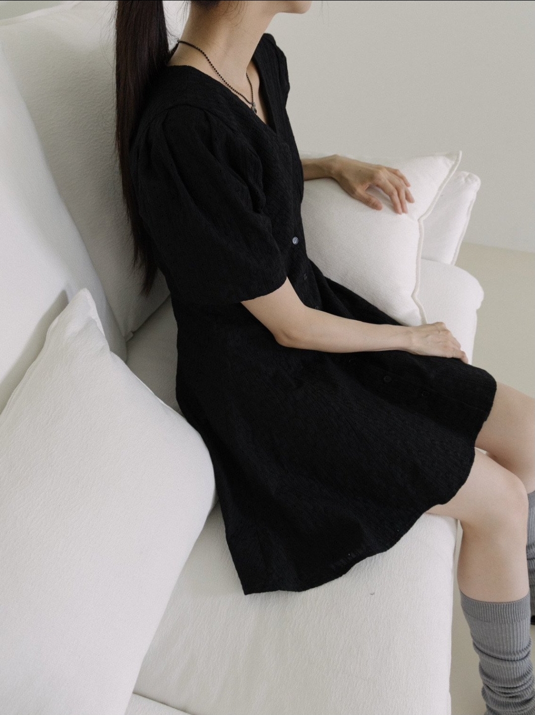 신상 프랑 자수 미니 원피스 데일리룩 여행룩 출근룩 국내생산