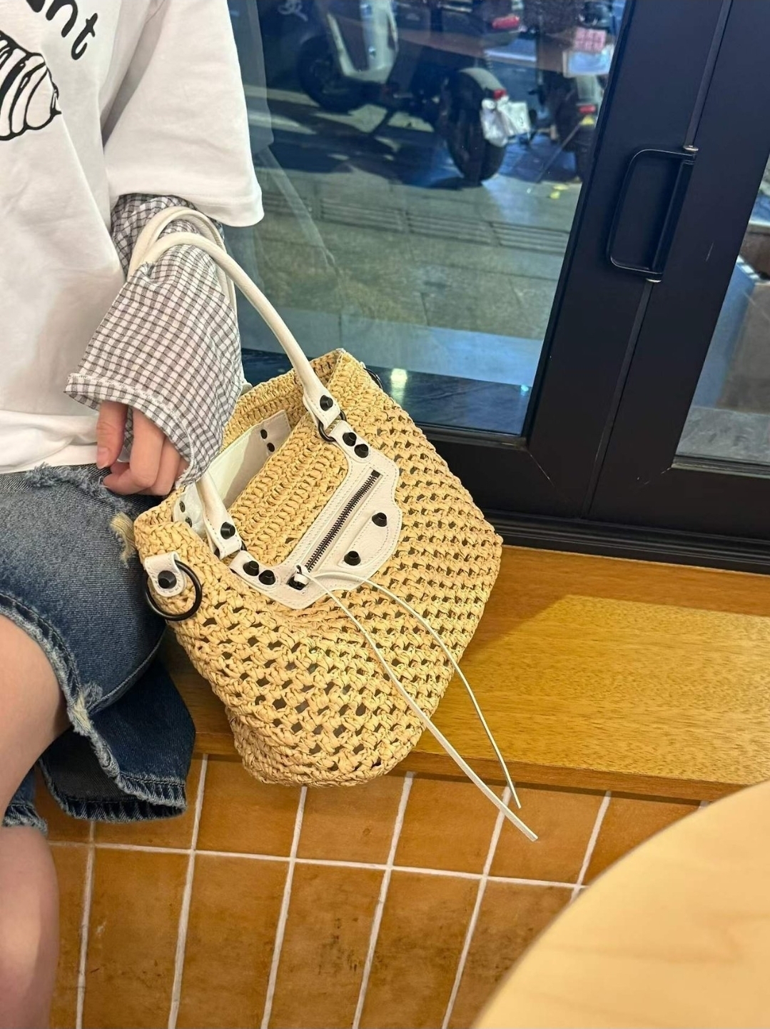 B 르시티 바스켓 토트 토트백가방 소가죽