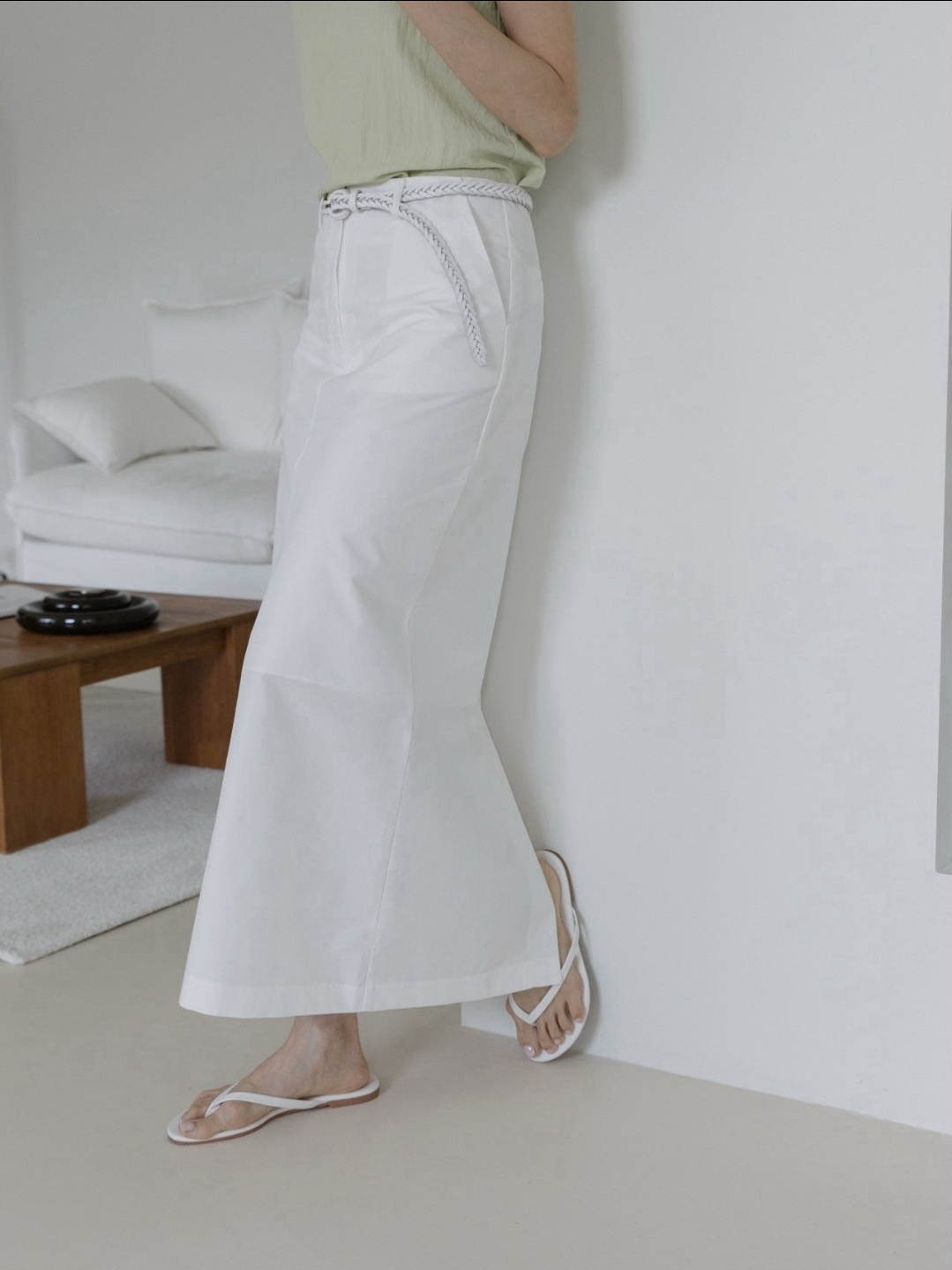 신상 셀리 코튼 맥시 롱스커드 스커트 치마 화이트 블랙 블루 데님 국내생산