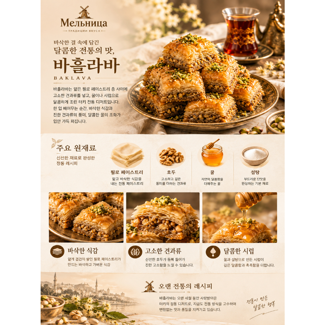 [580706] 멜니짜 바흘라바 디저트 350g